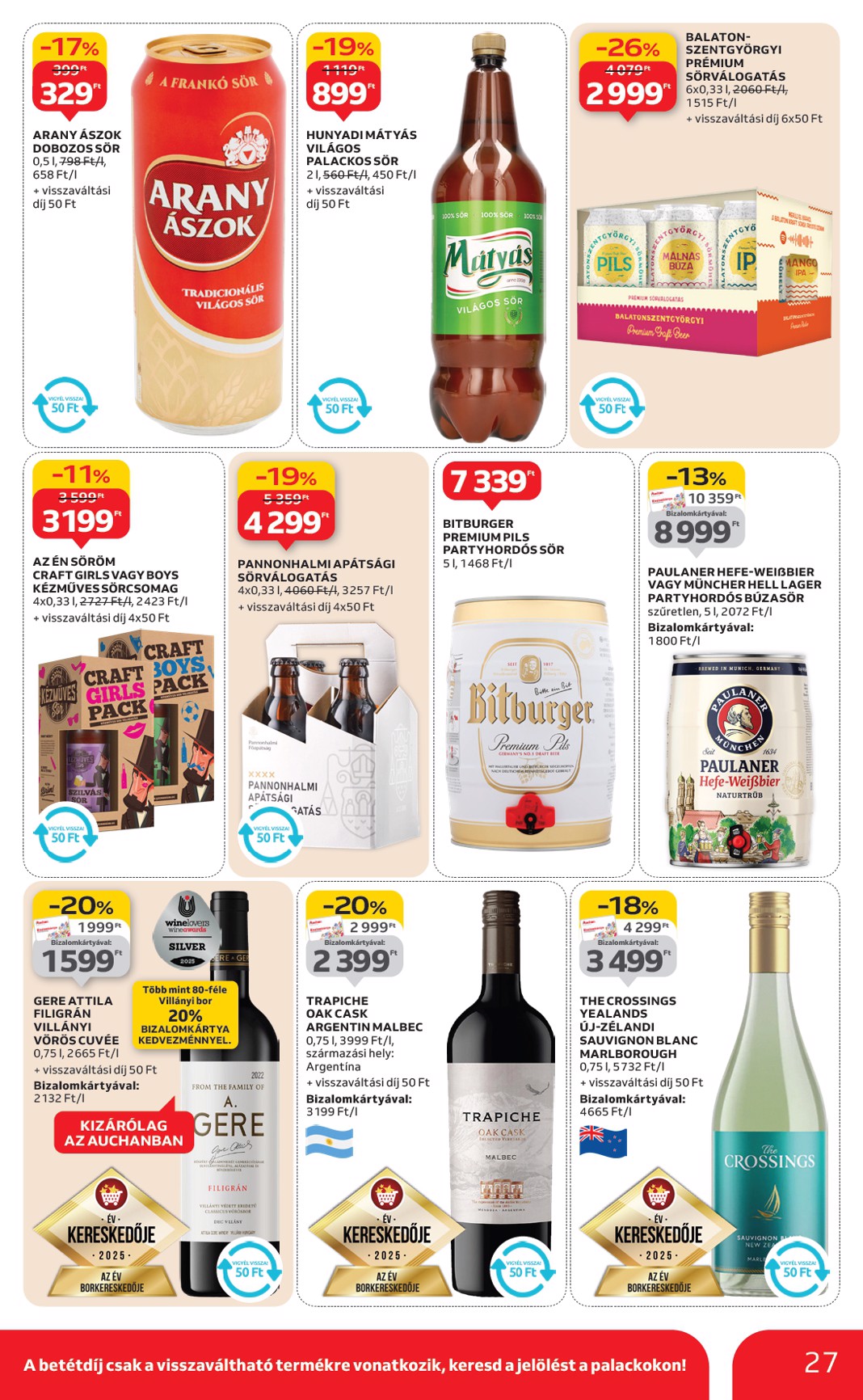 auchan - Auchan Hipermarket akciós újság, érvényes 01.08. - 01.14. - page: 27