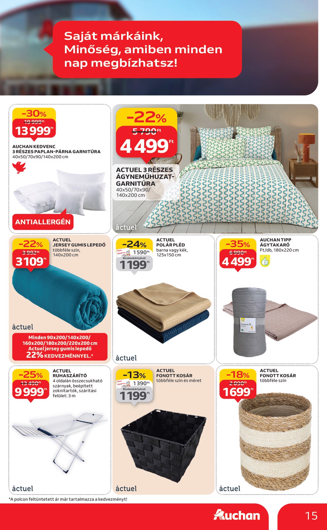 auchan - Auchan - Saját márkás ajánlataink akciós újság, érvényes 01.22. - 02.04. - page: 15