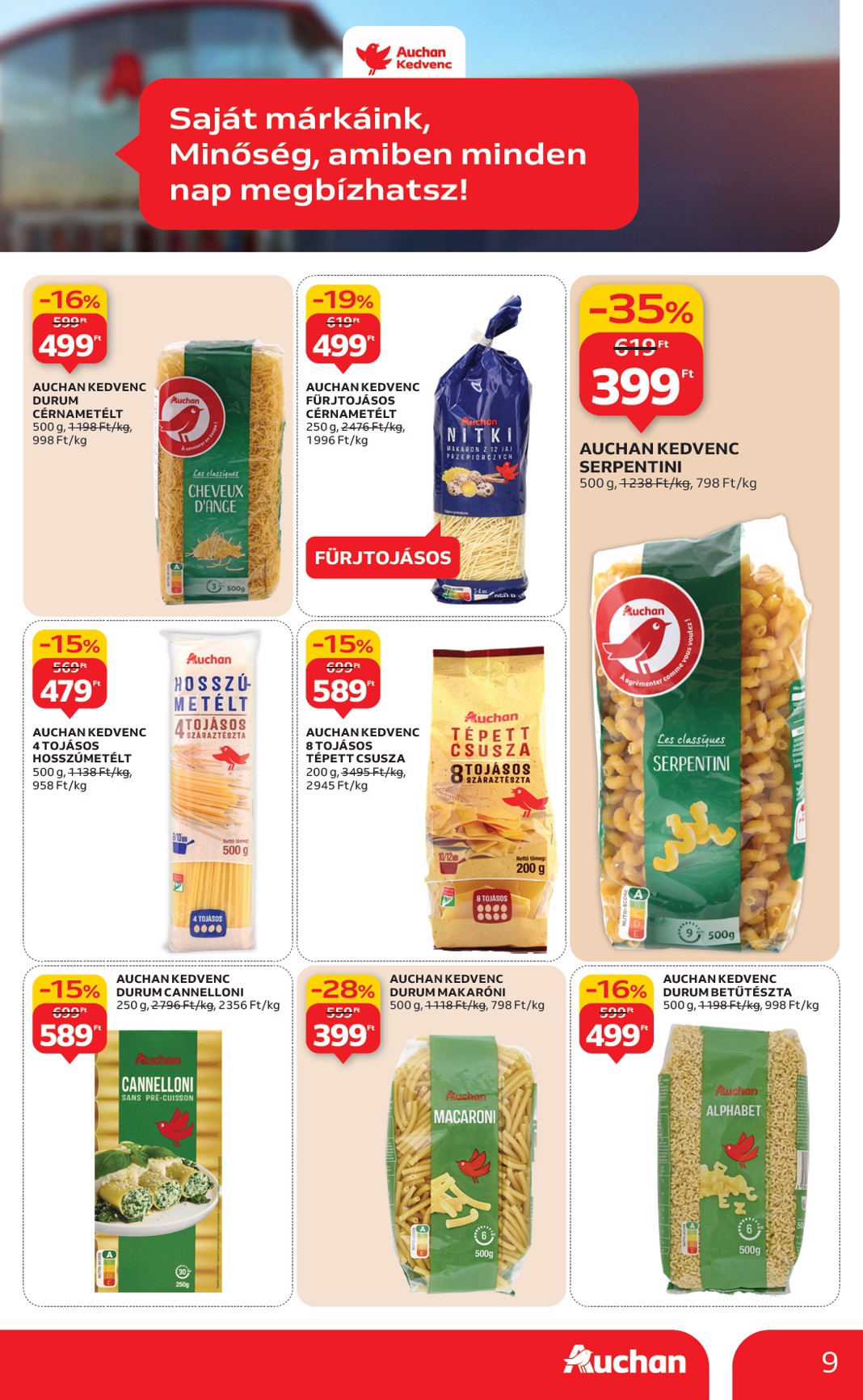 auchan - Auchan - Saját márkás ajánlataink akciós újság, érvényes 01.22. - 02.04. - page: 9
