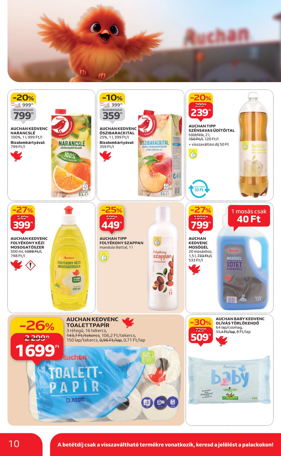 auchan - Auchan szupermarket akciós újság, érvényes 01.22. - 01.28. - page: 10