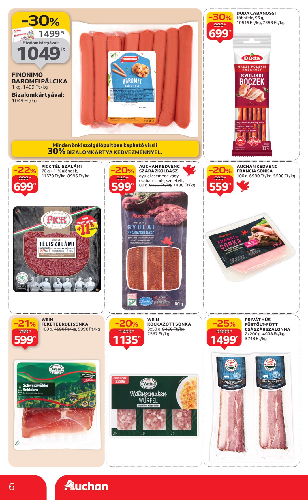 auchan - Auchan szupermarket akciós újság, érvényes 01.22. - 01.28. - page: 6