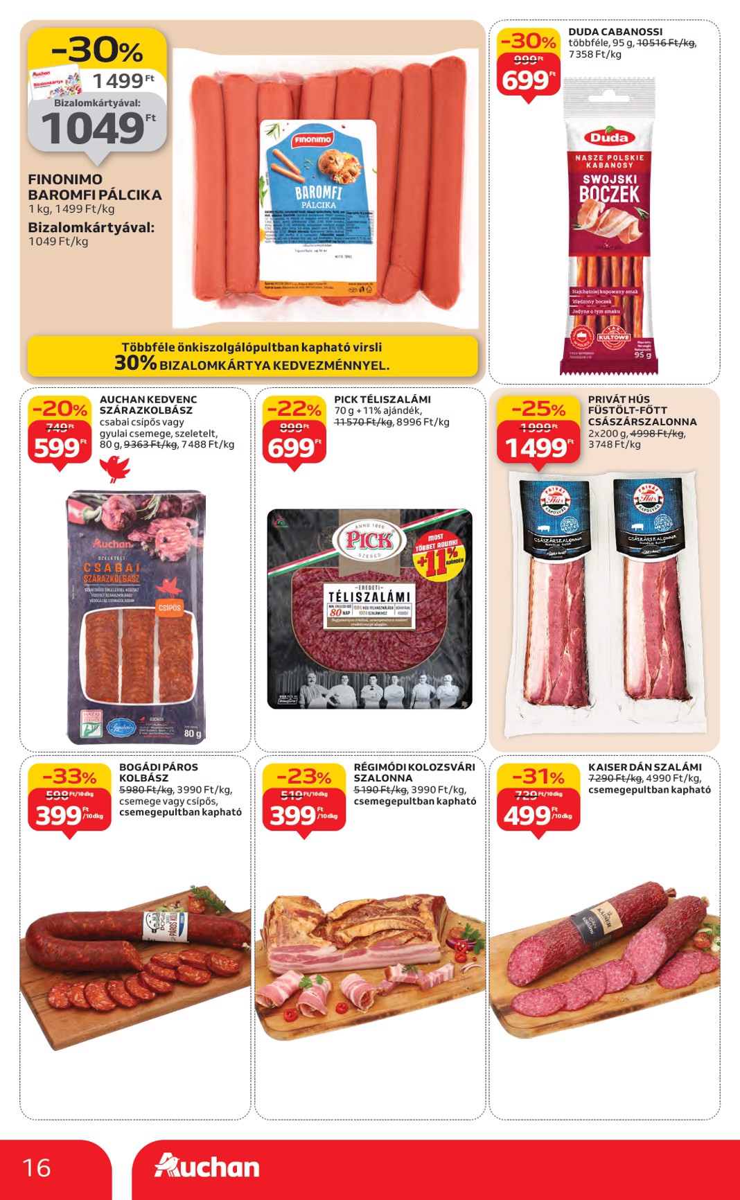 auchan - Auchan Hipermarket akciós újság, érvényes 01.22. - 01.28. - page: 16