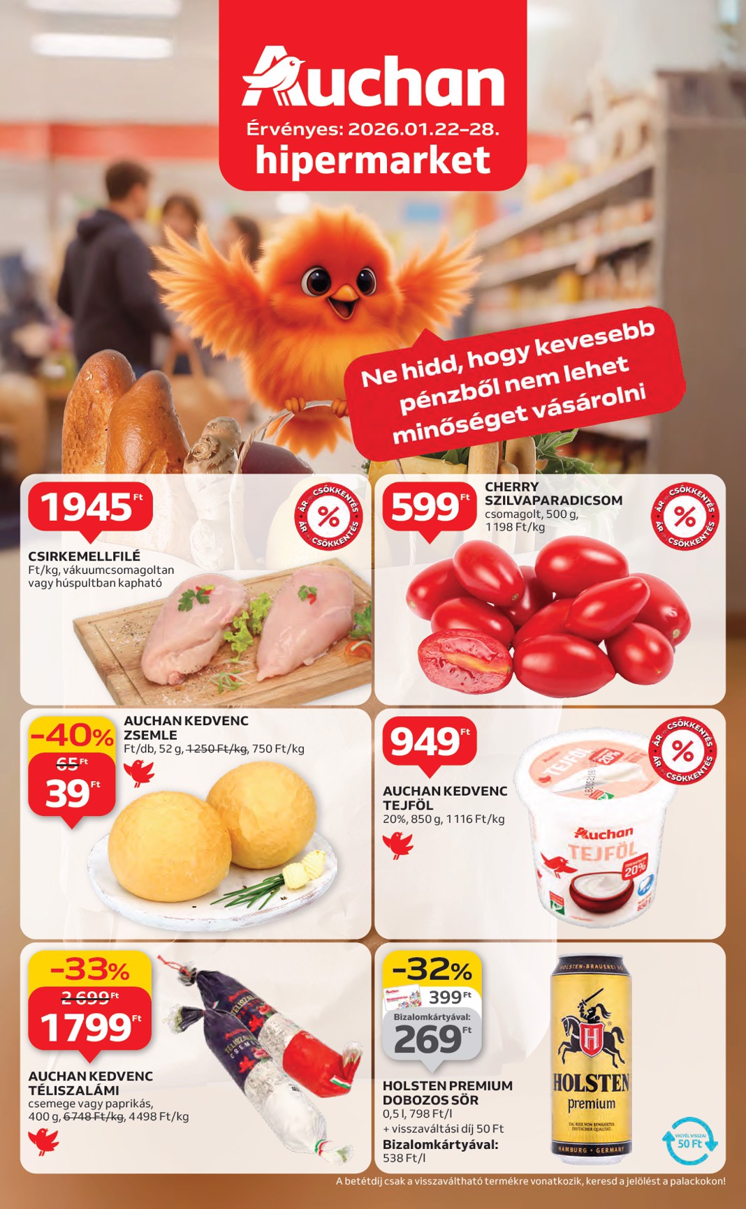 auchan - Auchan Hipermarket akciós újság, érvényes 01.22. - 01.28.