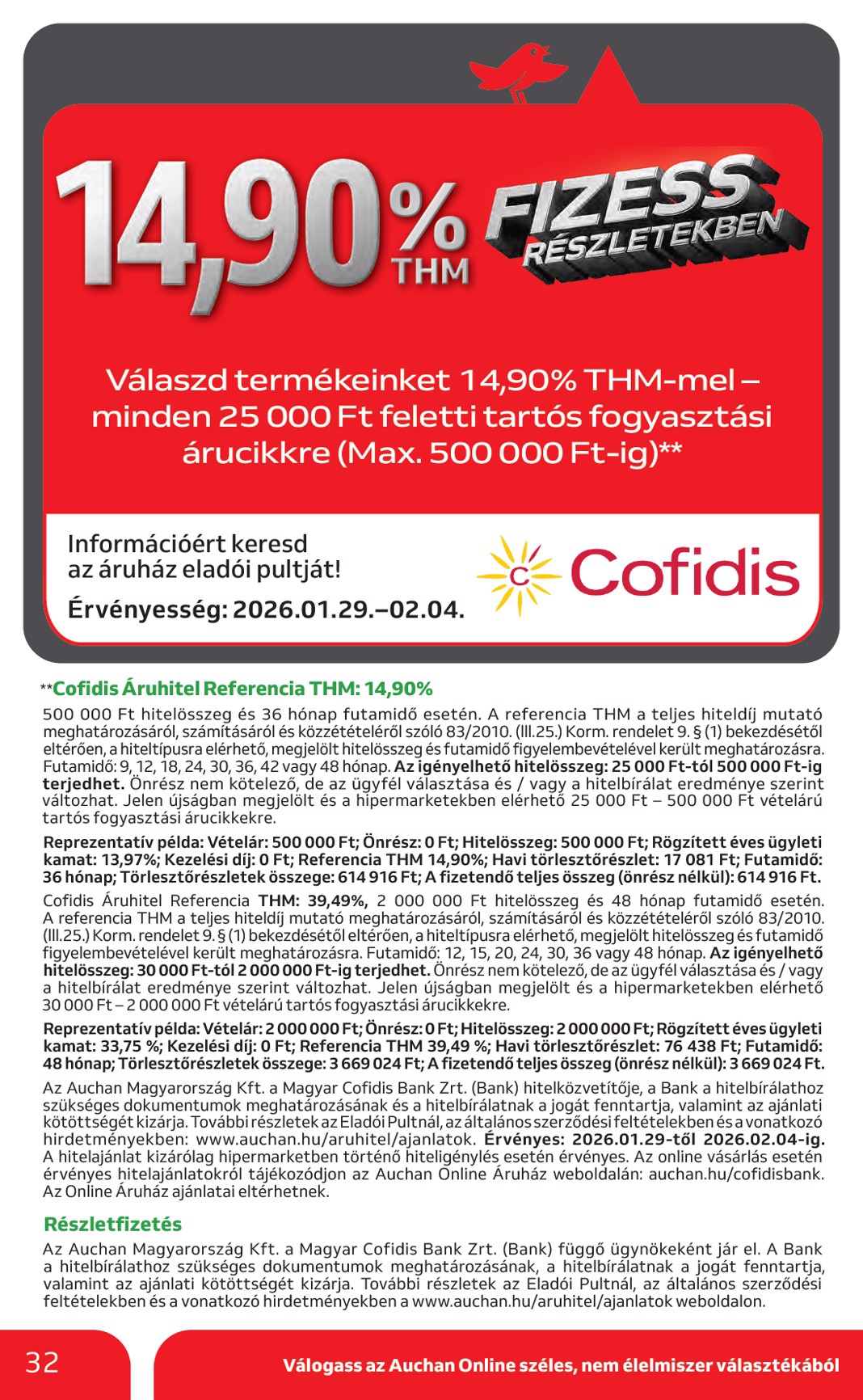 auchan - Auchan Hipermarket akciós újság, érvényes 01.29. - 02.04. - page: 32