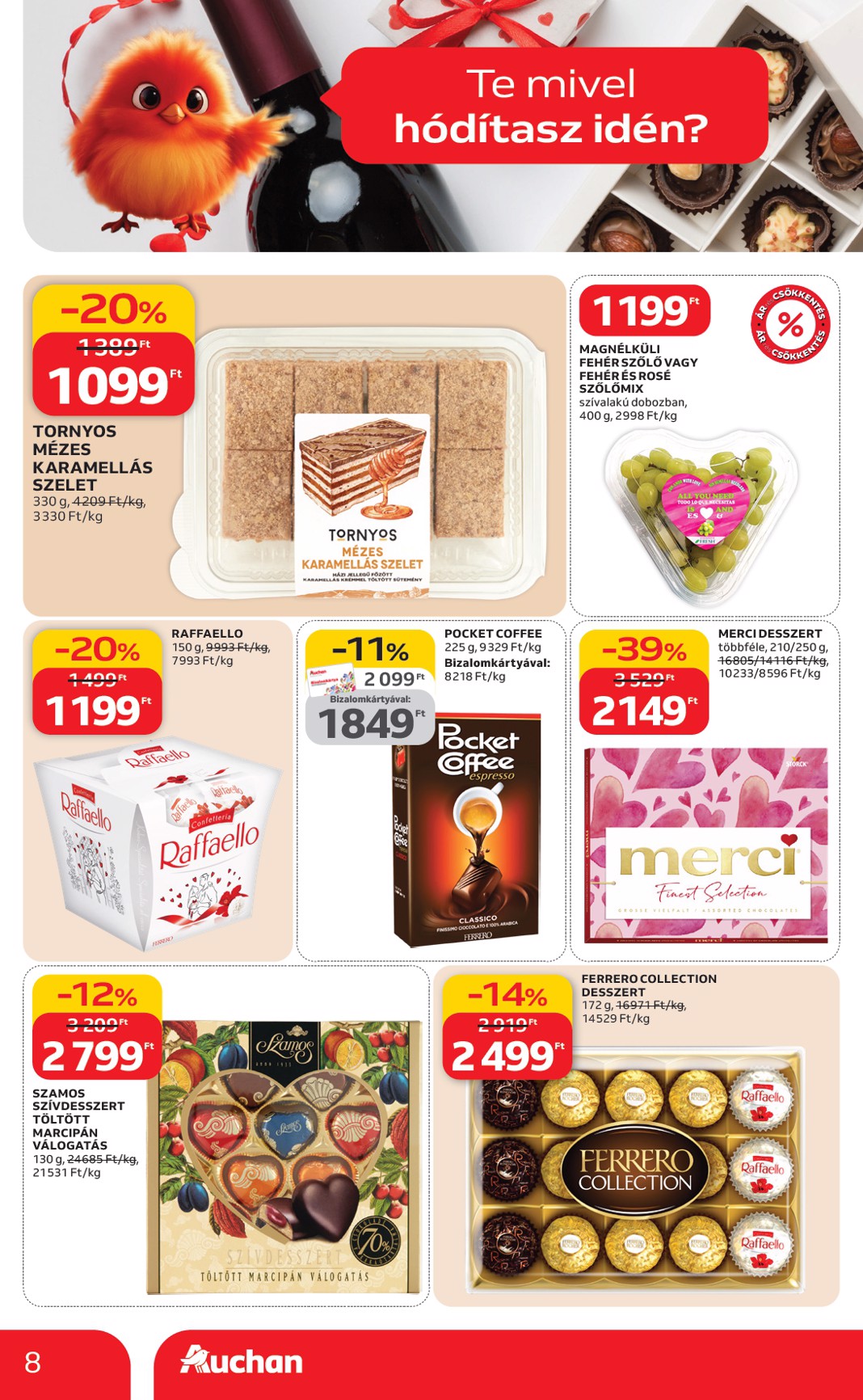 auchan - Auchan szupermarket - Kéthetes Szupermarket ajánlataink akciós újság, érvényes 2026.02.05. - 2026.02.18. - page: 8