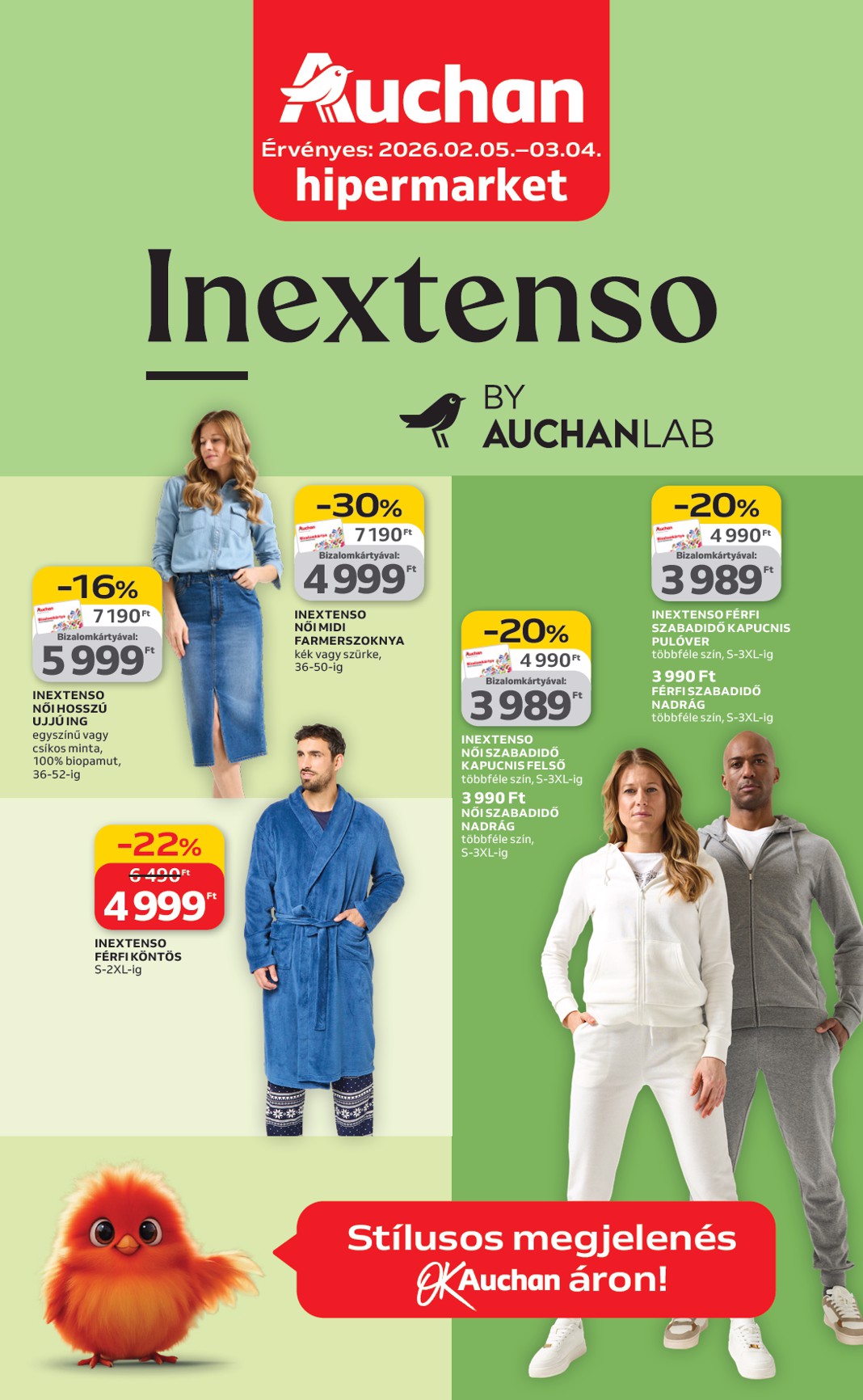 auchan - Auchan Hipermarket - Textil ajánlataink akciós újság, érvényes 2026.02.05. - 2026.03.04.