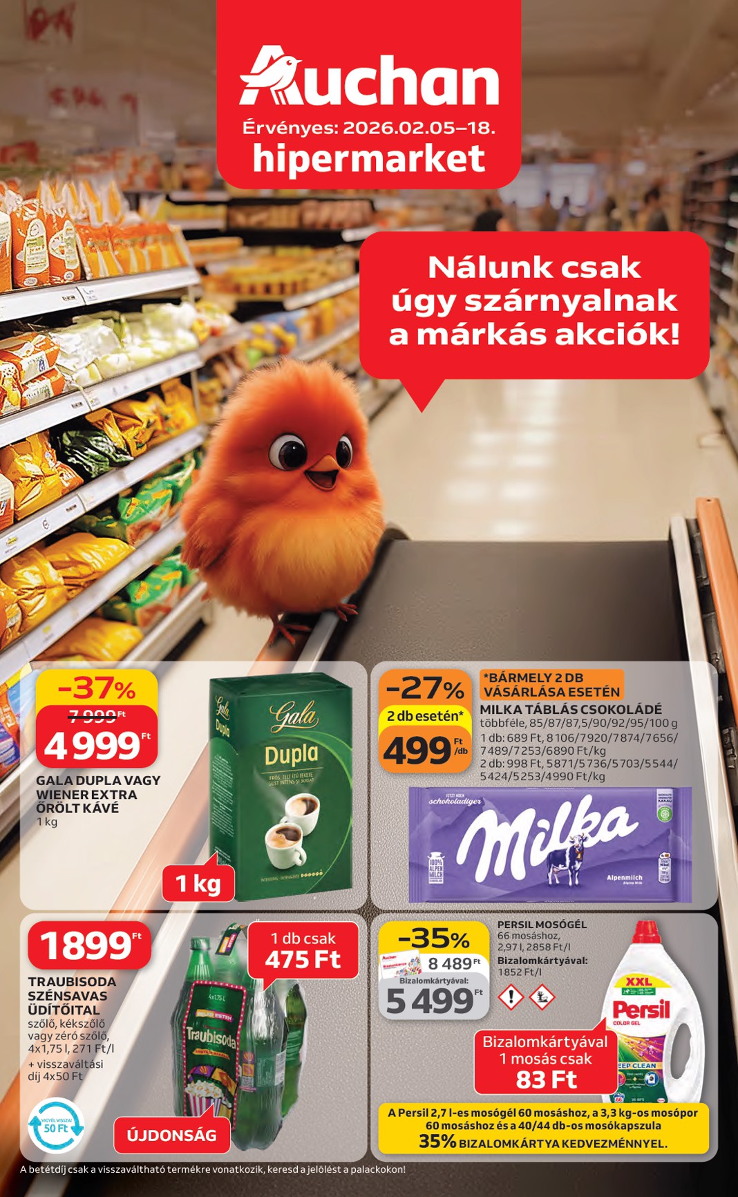 auchan - Auchan Hipermarket - Kedvenc Márkáink akciós újság, érvényes 2026.02.05. - 2026.02.18. - page: 1