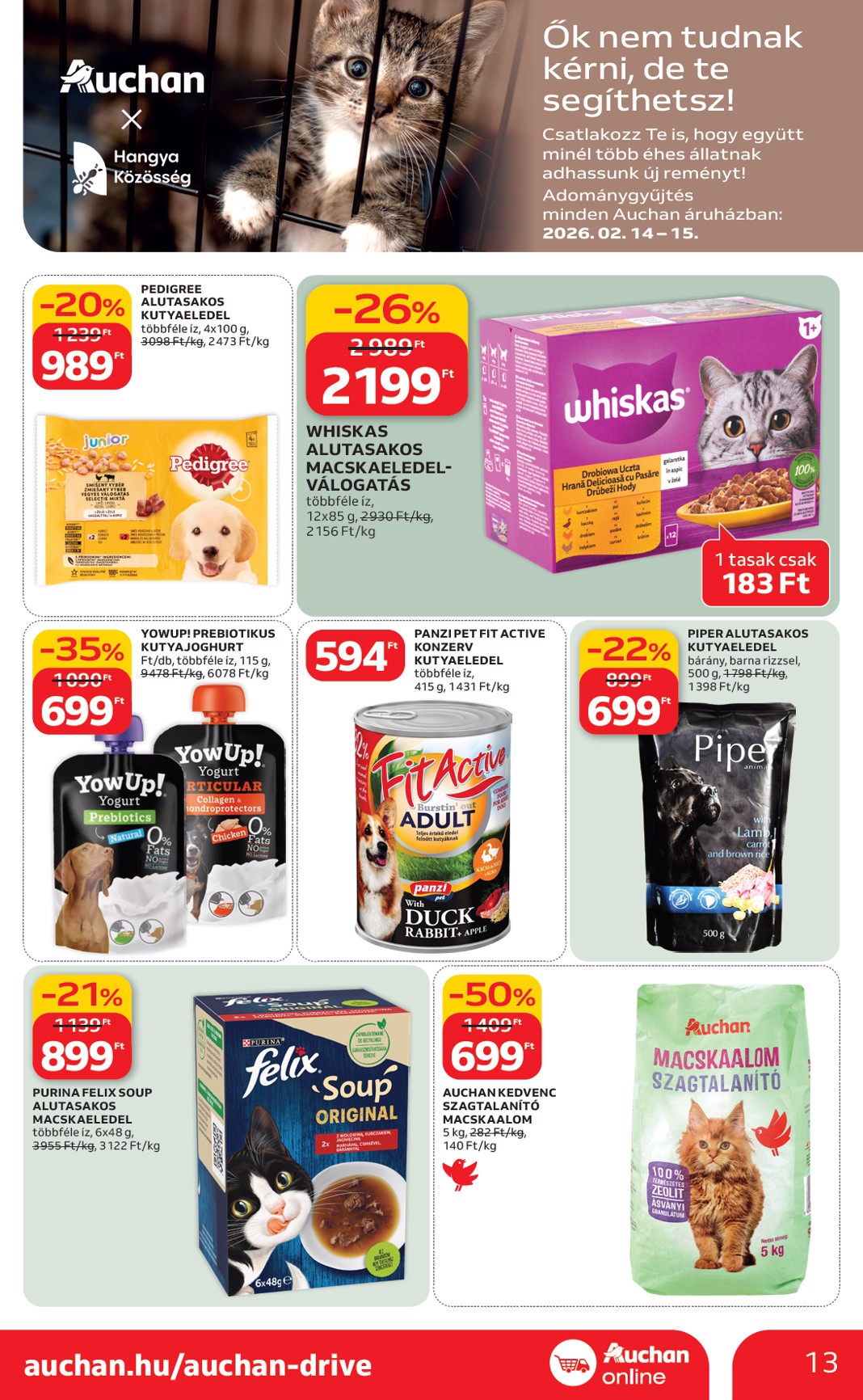 auchan - Auchan szupermarket akciós újság, érvényes 2026.02.12. - 2026.02.18. - page: 13