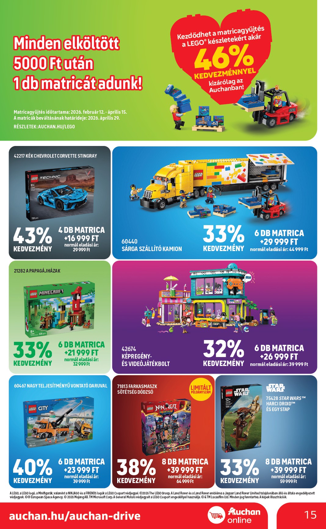 auchan - Auchan szupermarket akciós újság, érvényes 2026.02.12. - 2026.02.18. - page: 15