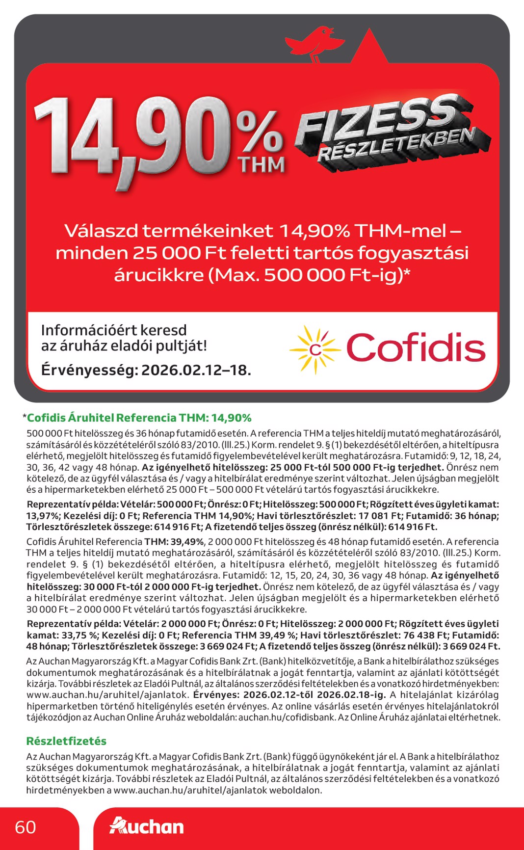 auchan - Auchan Hipermarket akciós újság, érvényes 2026.02.12. - 2026.02.18. - page: 60