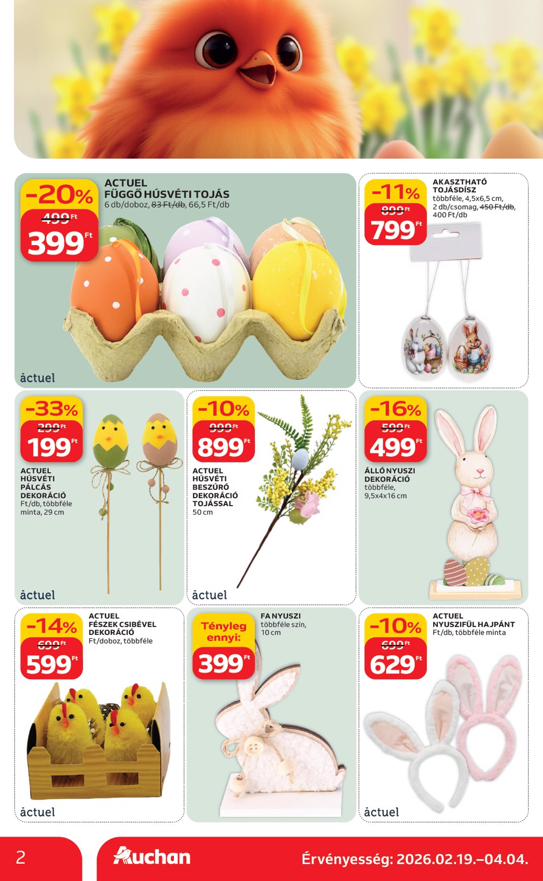 auchan - Auchan szupermarket akciós újság, érvényes 2026.02.19. - 2026.02.25. - page: 2