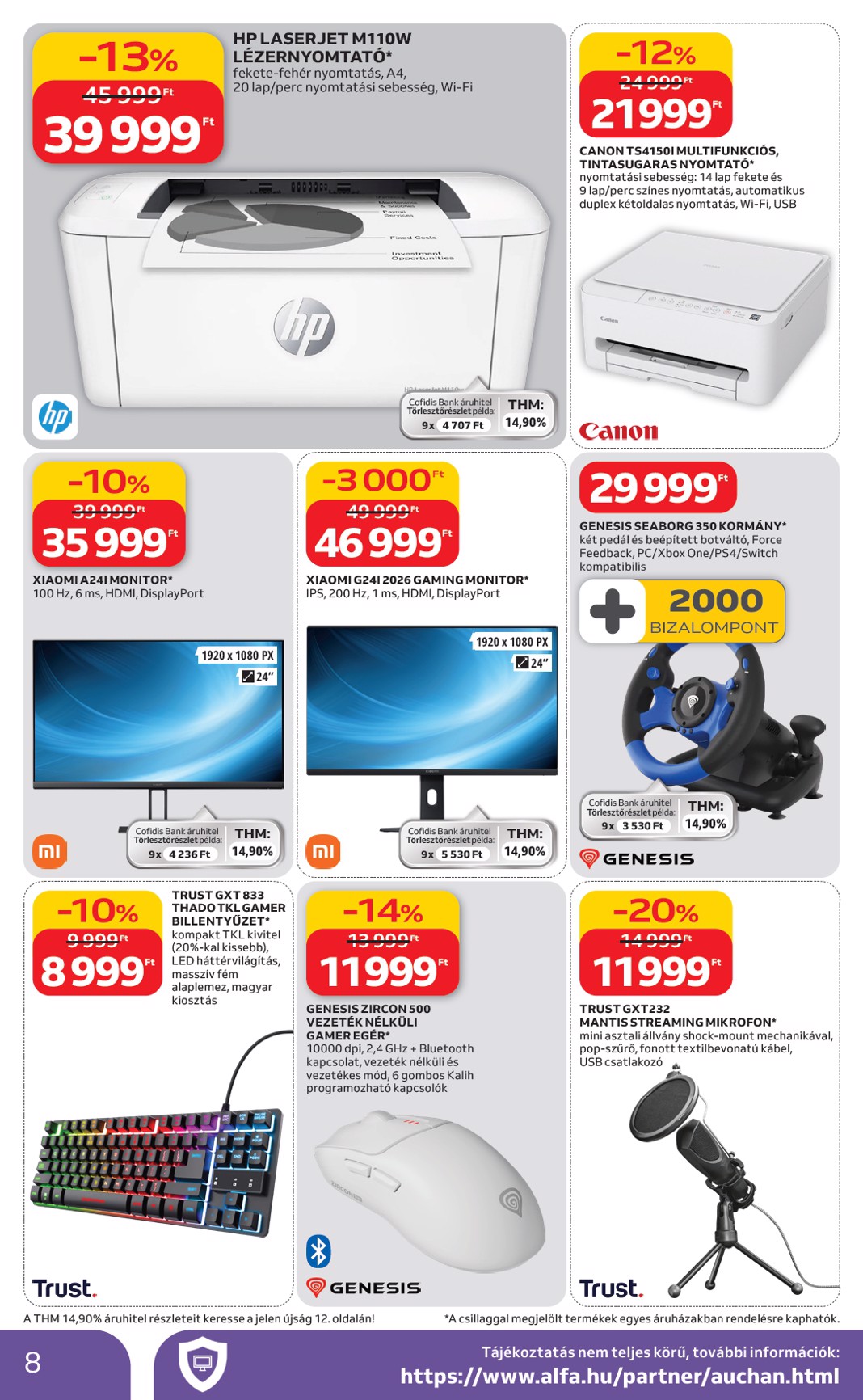 auchan - Auchan hipermarket - Elektronikai ajánlataink akciós újság, érvényes 2026.02.19. - 2026.03.04. - page: 8