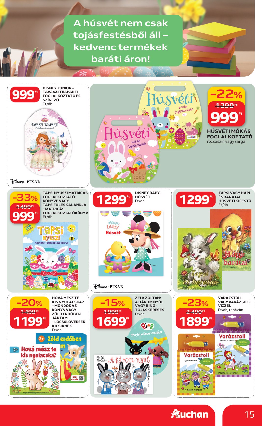 auchan - Auchan hipermarket - Húsvéti ajánlataink akciós újság, érvényes 2026.02.19. - 2026.04.04. - page: 15
