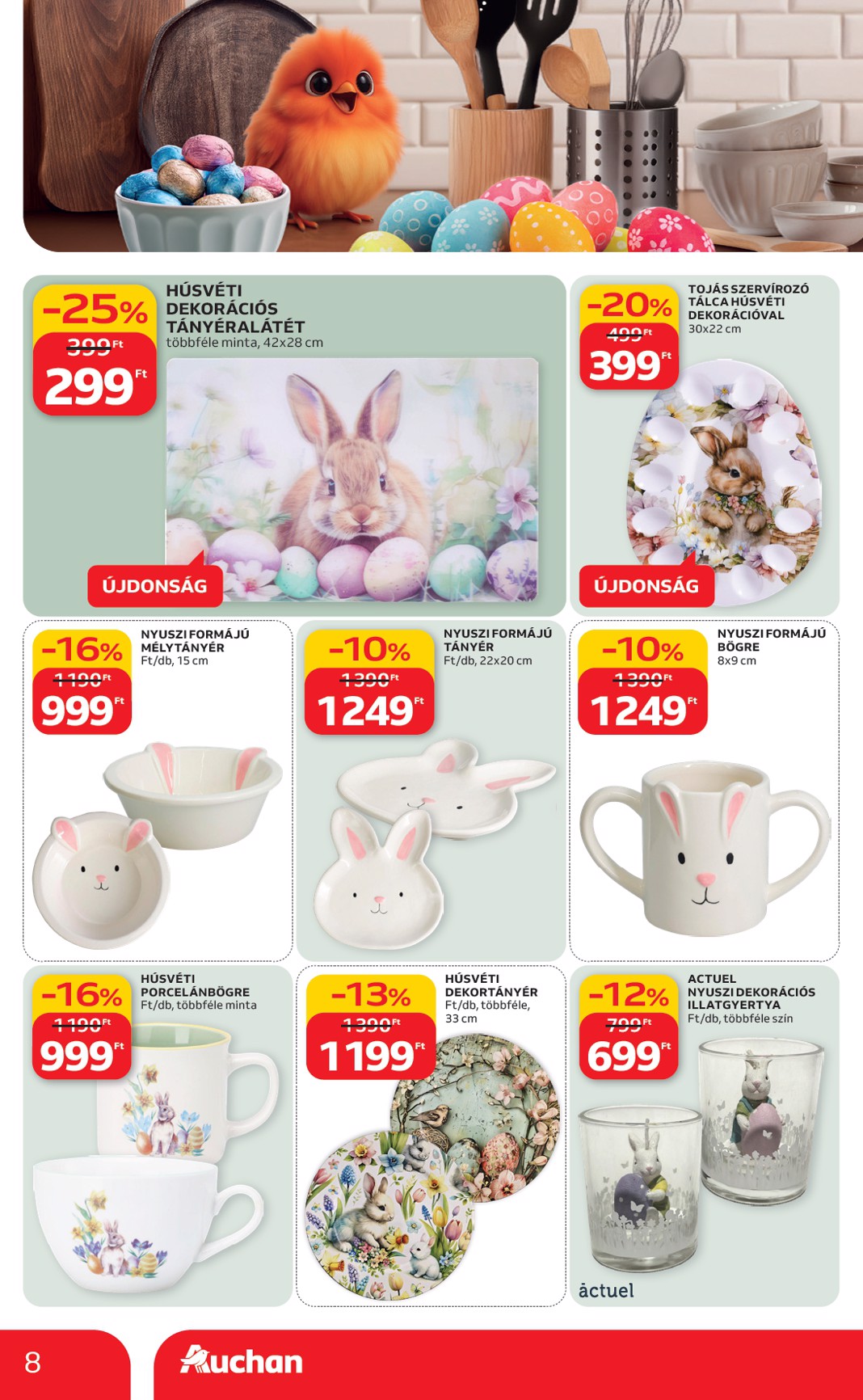 auchan - Auchan hipermarket - Húsvéti ajánlataink akciós újság, érvényes 2026.02.19. - 2026.04.04. - page: 8