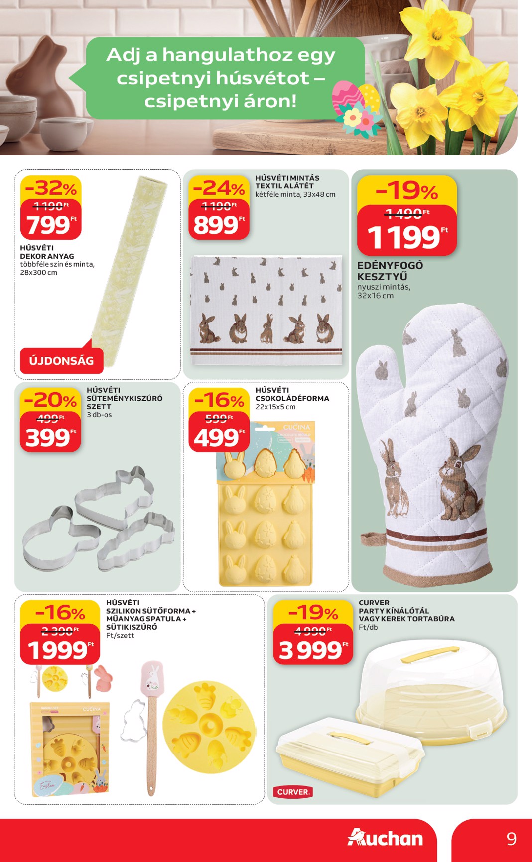 auchan - Auchan hipermarket - Húsvéti ajánlataink akciós újság, érvényes 2026.02.19. - 2026.04.04. - page: 9