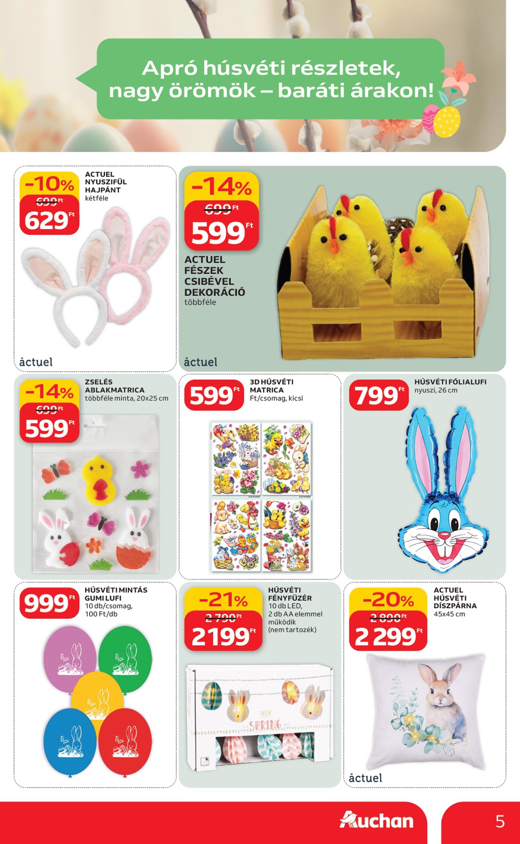 auchan - Auchan hipermarket - Húsvéti ajánlataink akciós újság, érvényes 2026.02.19. - 2026.04.04. - page: 5