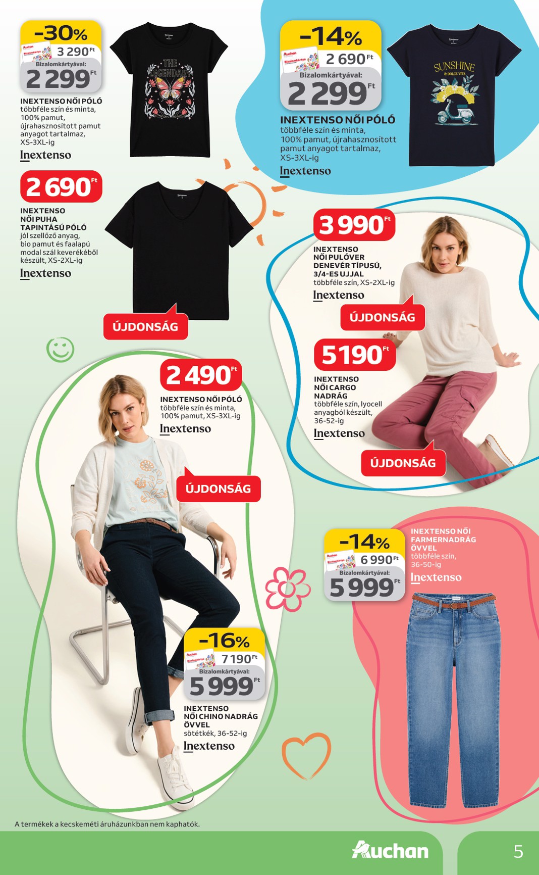auchan - Auchan Hipermarket - Tavaszi textil ajánlataink akciós újság, érvényes 2026.03.05. - 2026.04.01. - page: 5
