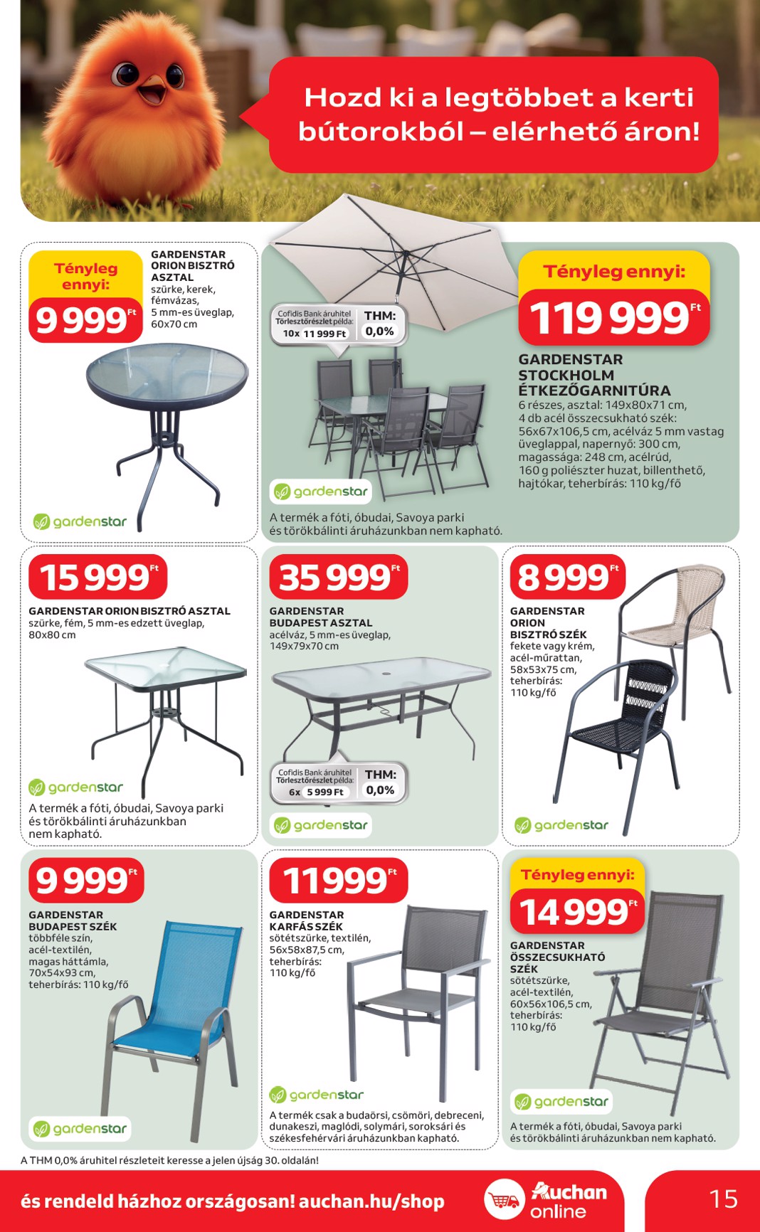 auchan - Auchan Hipermarket - Ki a szabadba akciós újság, érvényes 2026.03.05. - 2026.04.04. - page: 15