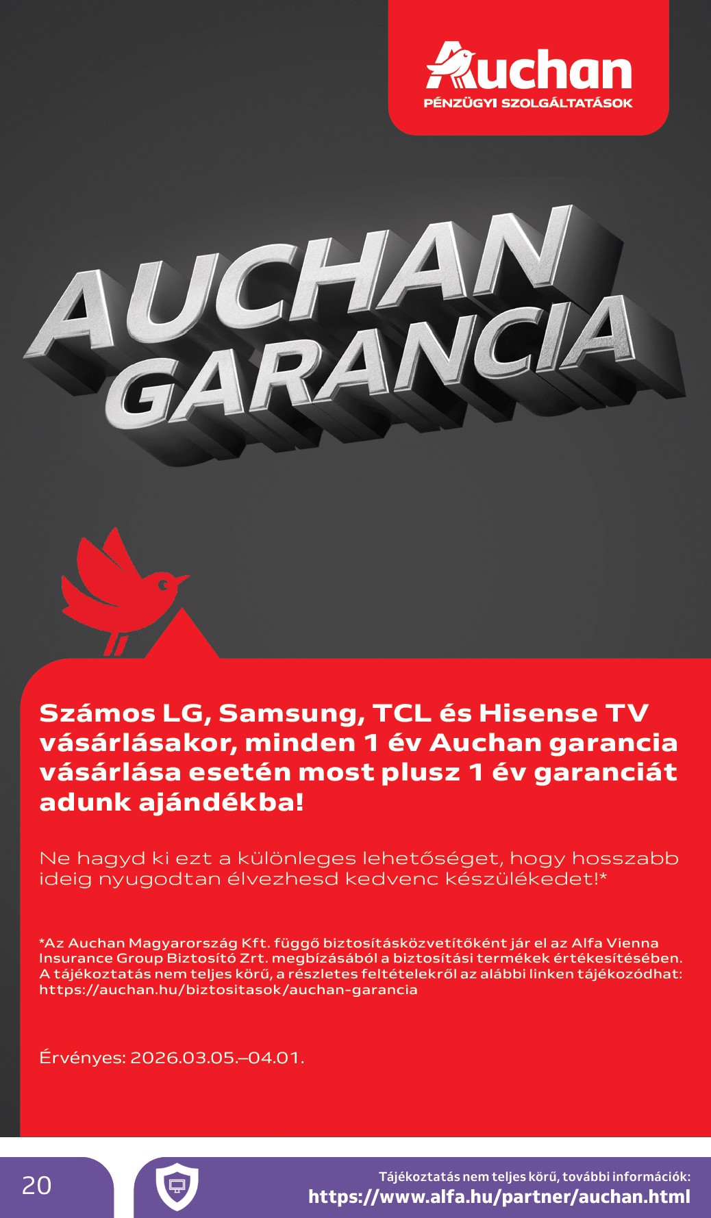auchan - Auchan Hipermarket - Tavaszi nagytakarítás akciós újság, érvényes 2026.03.05. - 2026.03.18. - page: 20