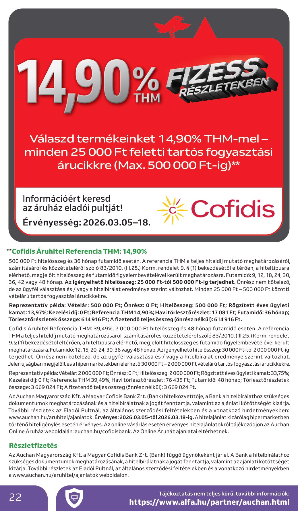 auchan - Auchan Hipermarket - Tavaszi nagytakarítás akciós újság, érvényes 2026.03.05. - 2026.03.18. - page: 22