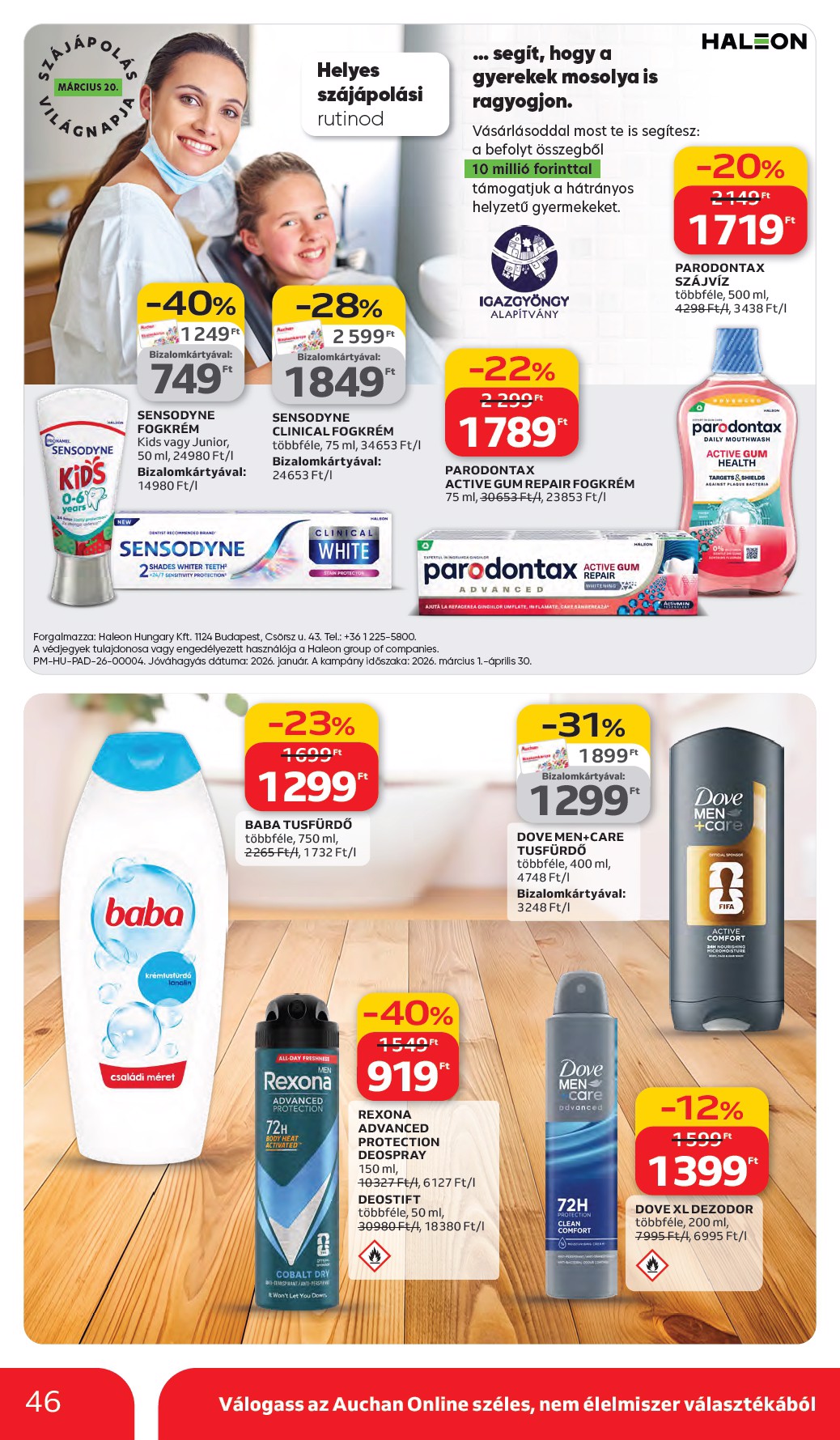 auchan - Auchan Hipermarket akciós újság, érvényes 2026.03.05. - 2026.03.11. - page: 46