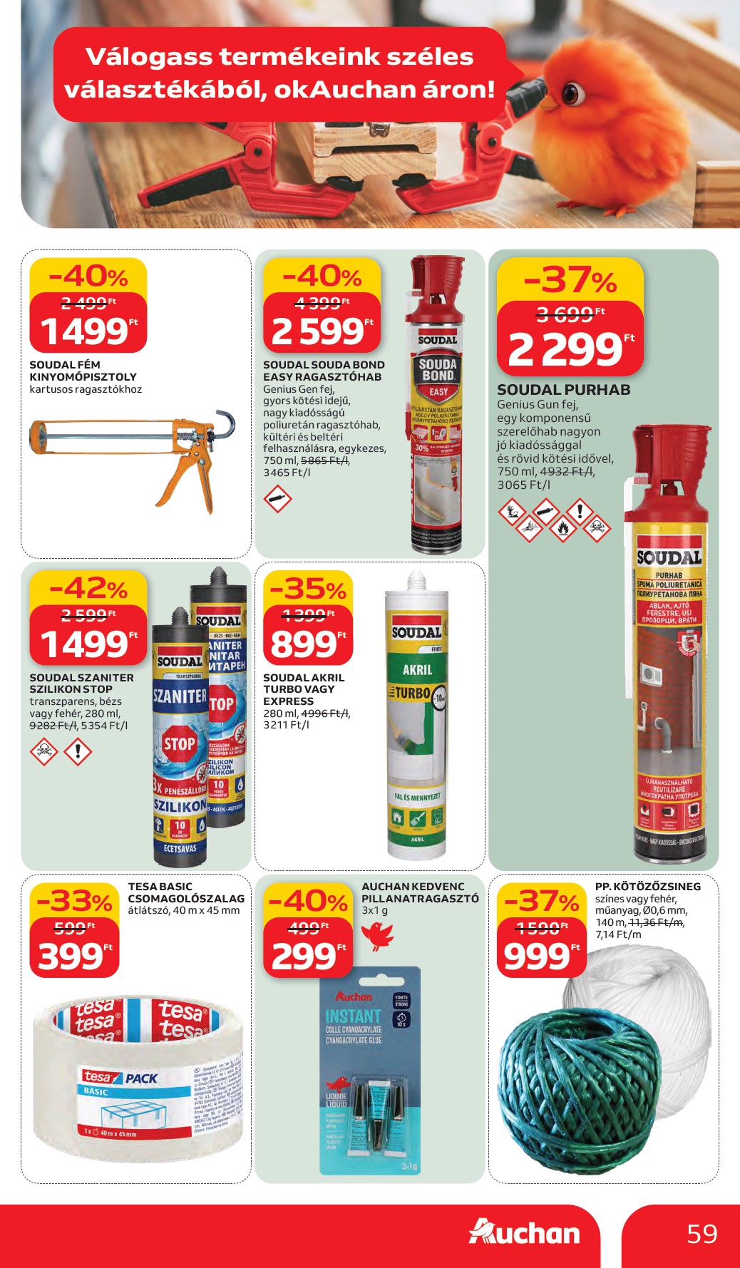 auchan - Auchan Hipermarket akciós újság, érvényes 2026.03.05. - 2026.03.11. - page: 59