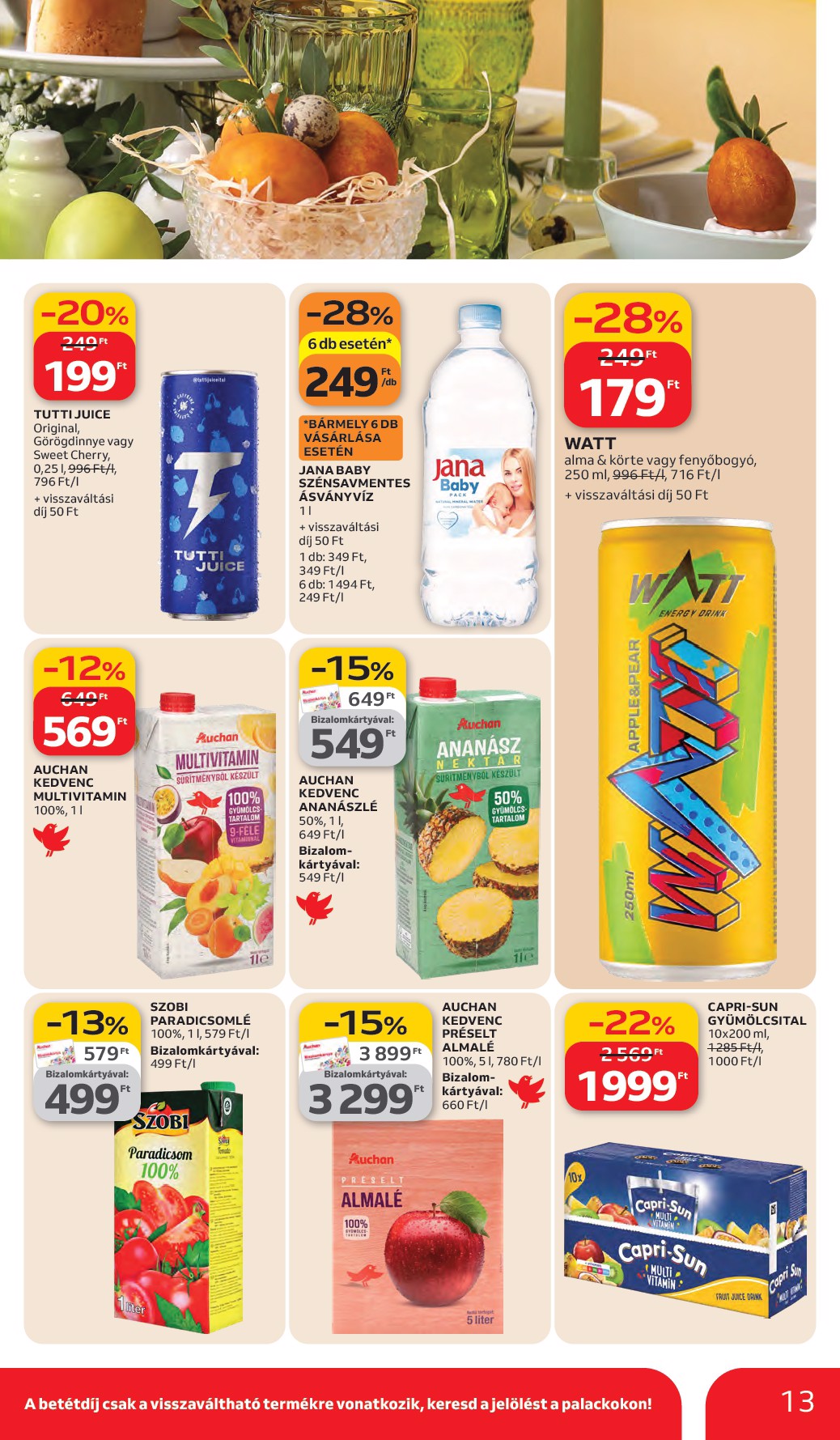 auchan - Auchan Hipermarket akciós újság, érvényes 2026.03.05. - 2026.03.11. - page: 13