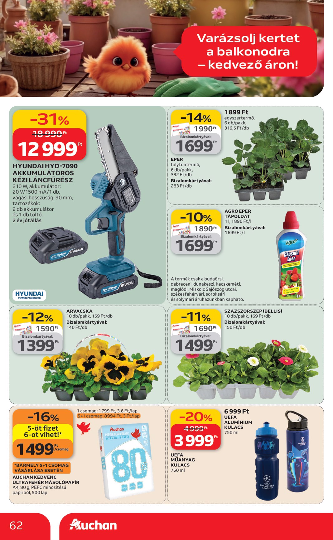 auchan - Auchan Hipermarket akciós újság, érvényes 2026.03.12. - 2026.03.18. - page: 62