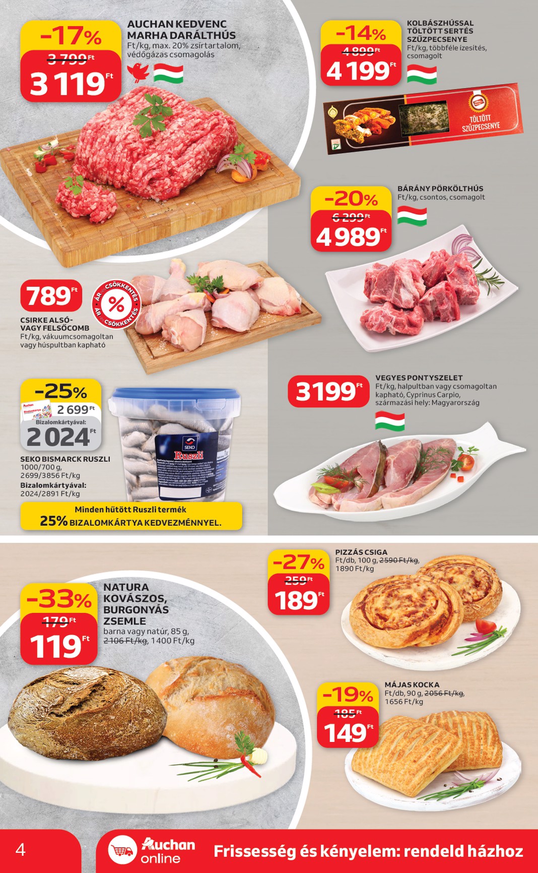 auchan - Auchan szupermarket akciós újság, érvényes 2026.03.19. - 2026.03.25. - page: 4
