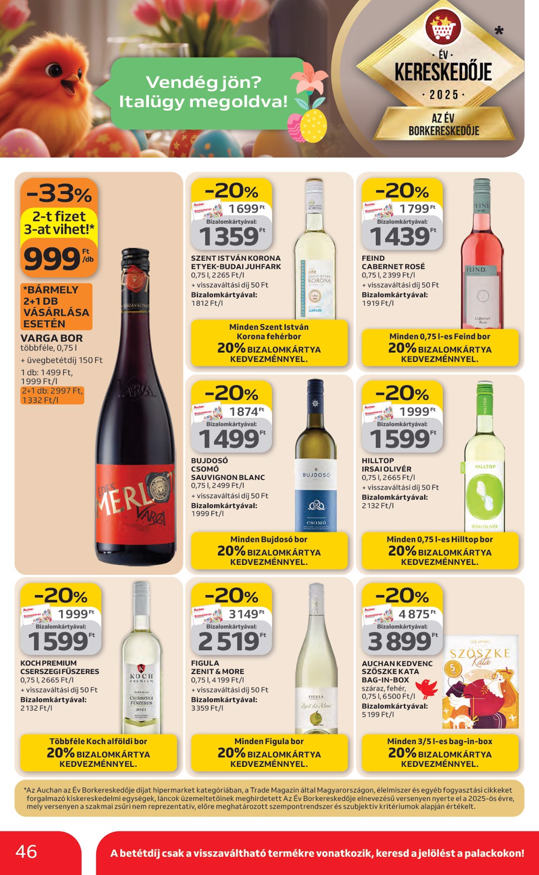 auchan - Auchan Hipermarket akciós újság, érvényes 2026.03.19. - 2026.03.25. - page: 46