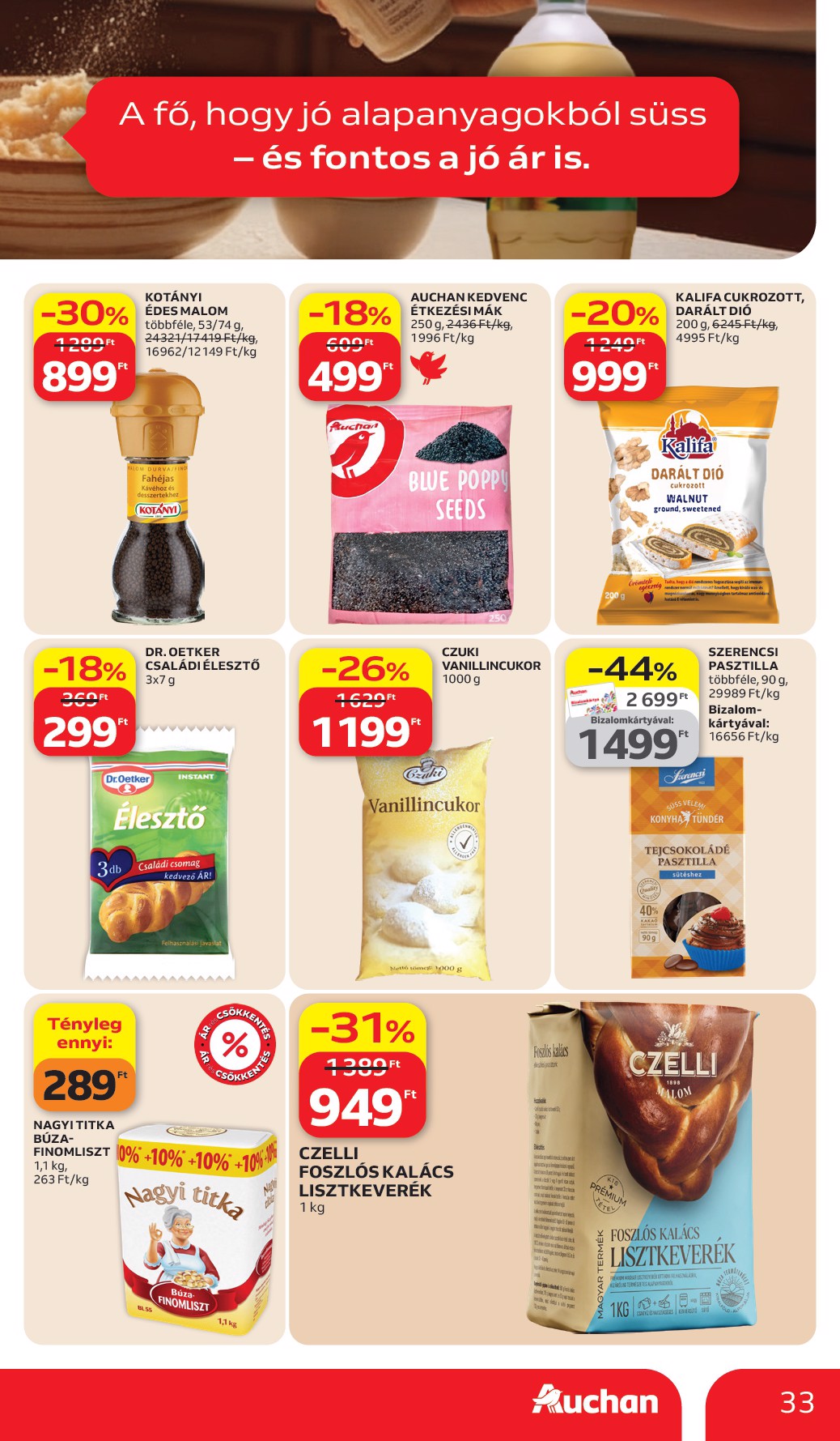 auchan - Auchan Hipermarket akciós újság, érvényes 2026.03.26. - 2026.04.08. - page: 33