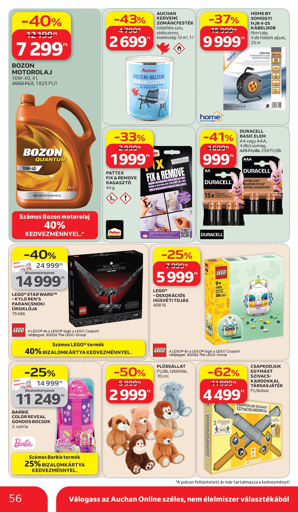 auchan - Auchan Hipermarket akciós újság, érvényes 2026.03.26. - 2026.04.08. - page: 56