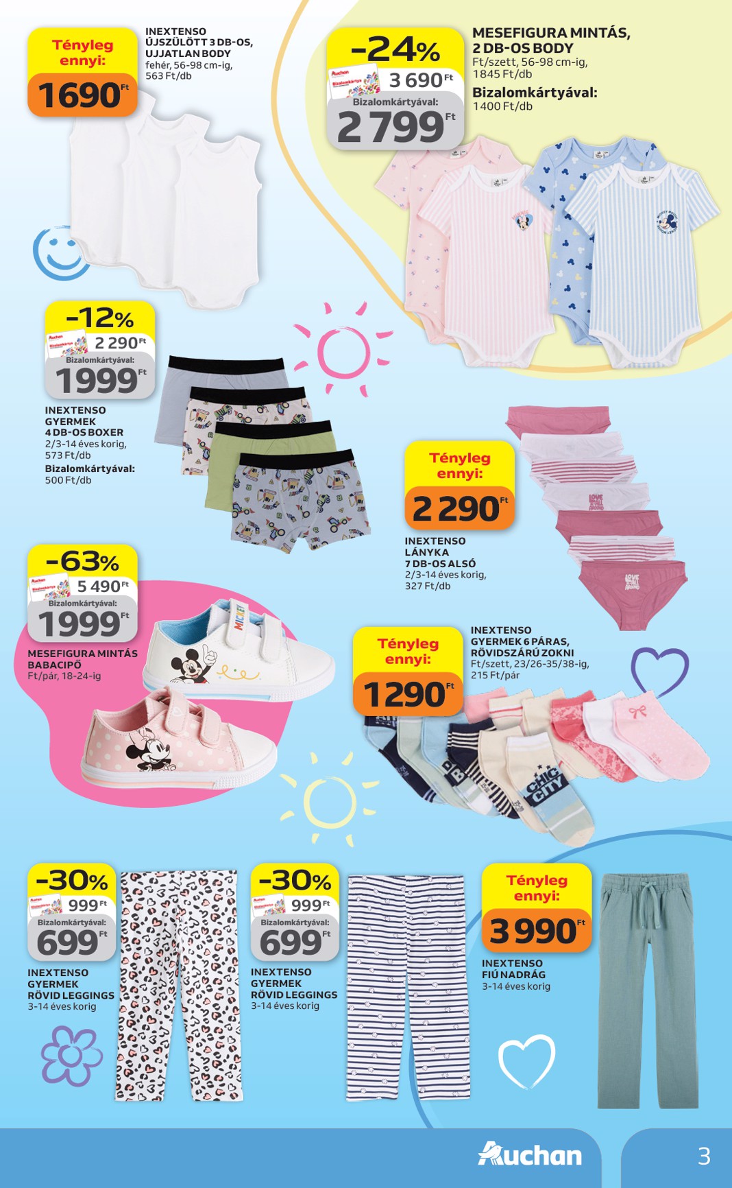 auchan - Aktuális Auchan hipermarket - Tavaszi Textil ajánlataink szórólap érvényes csütörtöktől 2026.04.09.-től szerdától 2026.04.29.-ig - page: 3