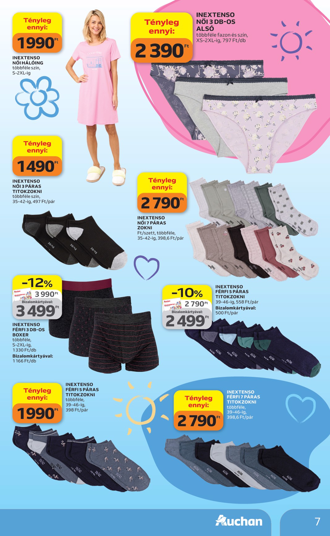 auchan - Aktuális Auchan hipermarket - Tavaszi Textil ajánlataink szórólap érvényes csütörtöktől 2026.04.09.-től szerdától 2026.04.29.-ig - page: 7