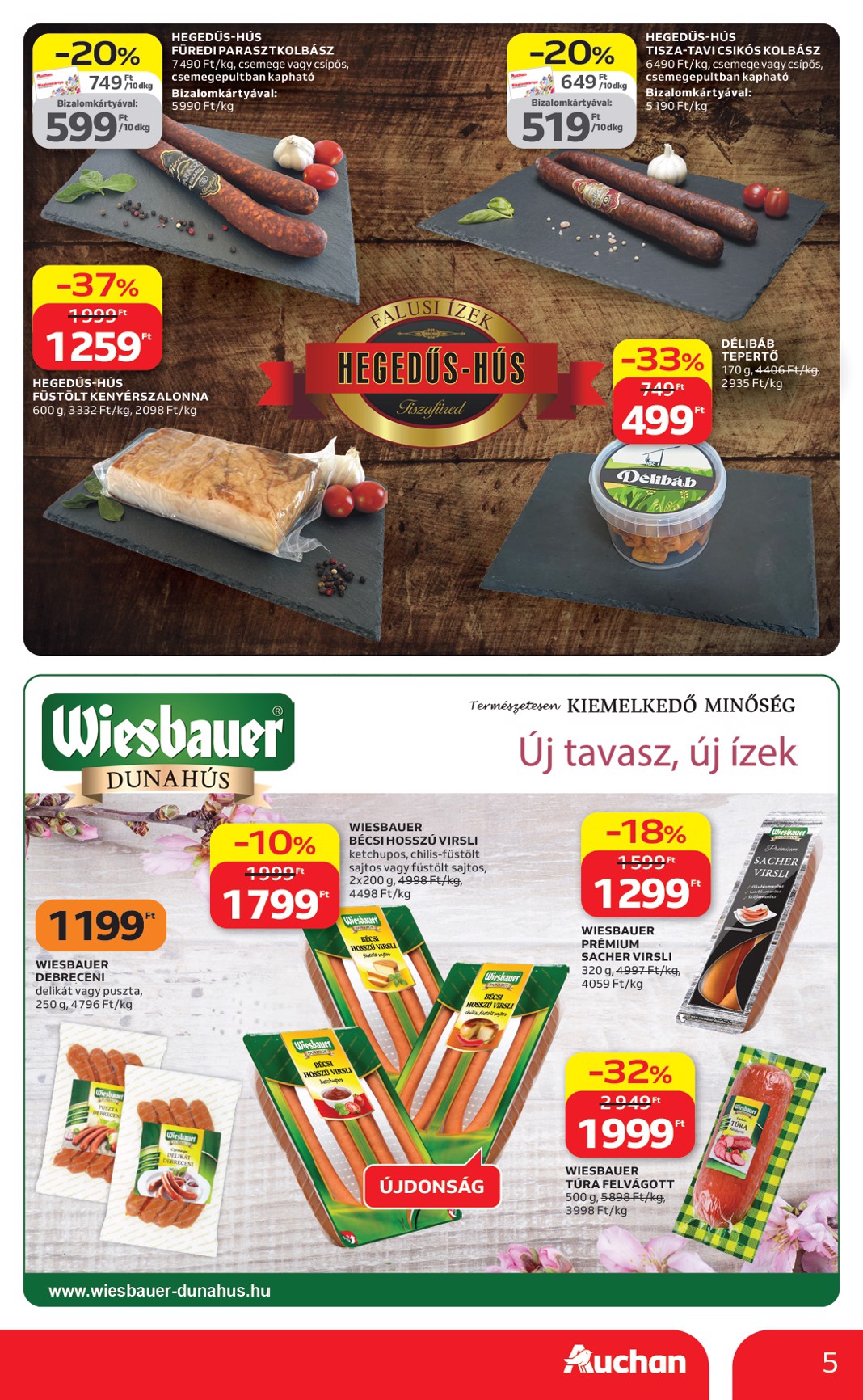 auchan - Aktuális Auchan hipermarket - Kedvenc Márkáink szórólap érvényes csütörtöktől 2026.04.09.-től szerdától 2026.04.22.-ig - page: 5