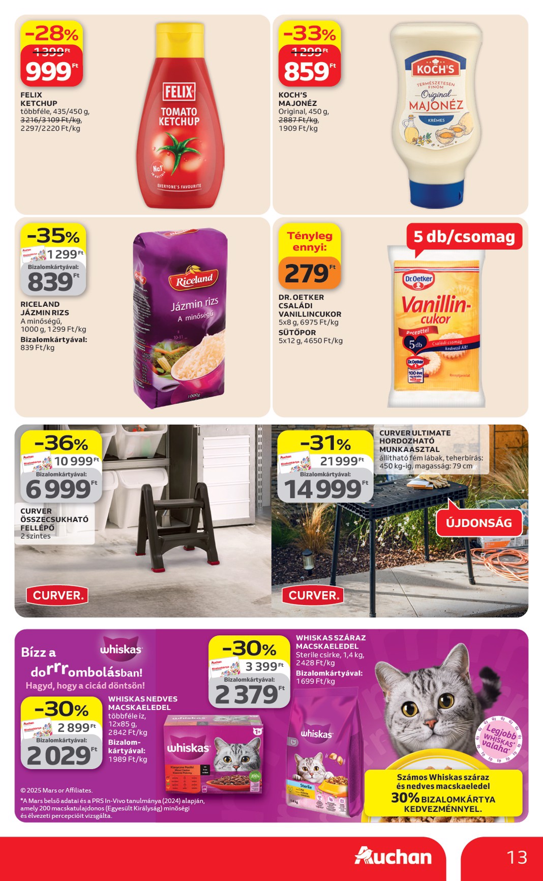 auchan - Aktuális Auchan hipermarket - Kedvenc Márkáink szórólap érvényes csütörtöktől 2026.04.09.-től szerdától 2026.04.22.-ig - page: 13