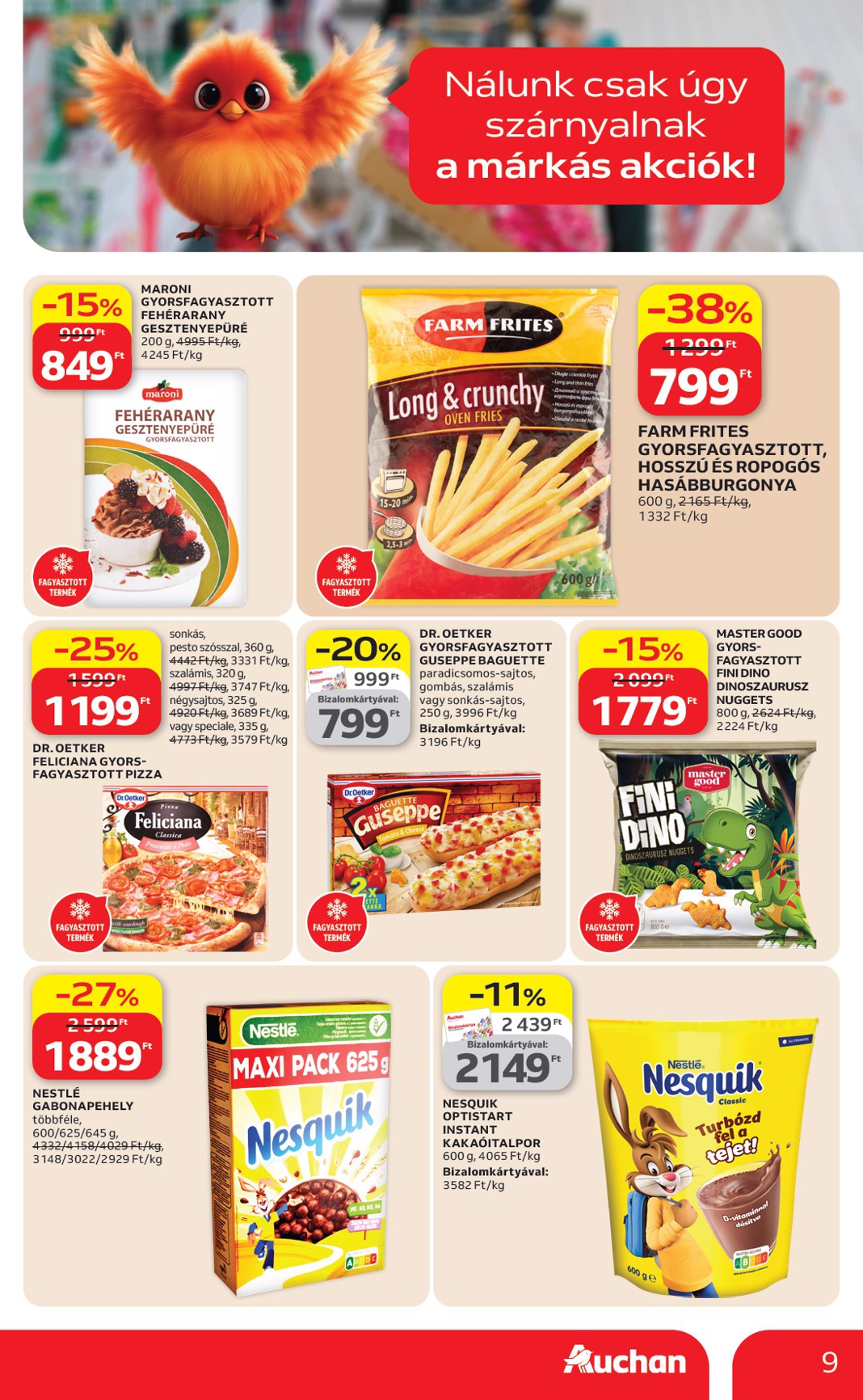 auchan - Aktuális Auchan hipermarket - Kedvenc Márkáink szórólap érvényes csütörtöktől 2026.04.09.-től szerdától 2026.04.22.-ig - page: 9
