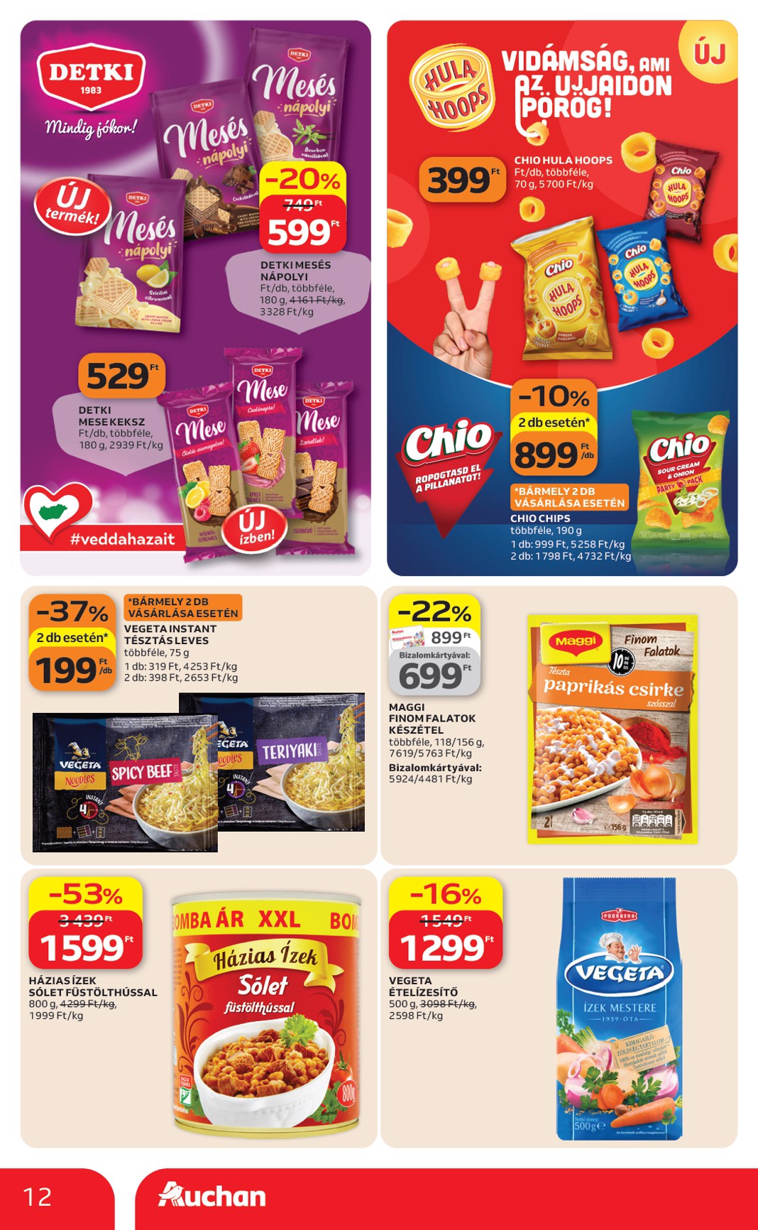 auchan - Aktuális Auchan hipermarket - Kedvenc Márkáink szórólap érvényes csütörtöktől 2026.04.09.-től szerdától 2026.04.22.-ig - page: 12