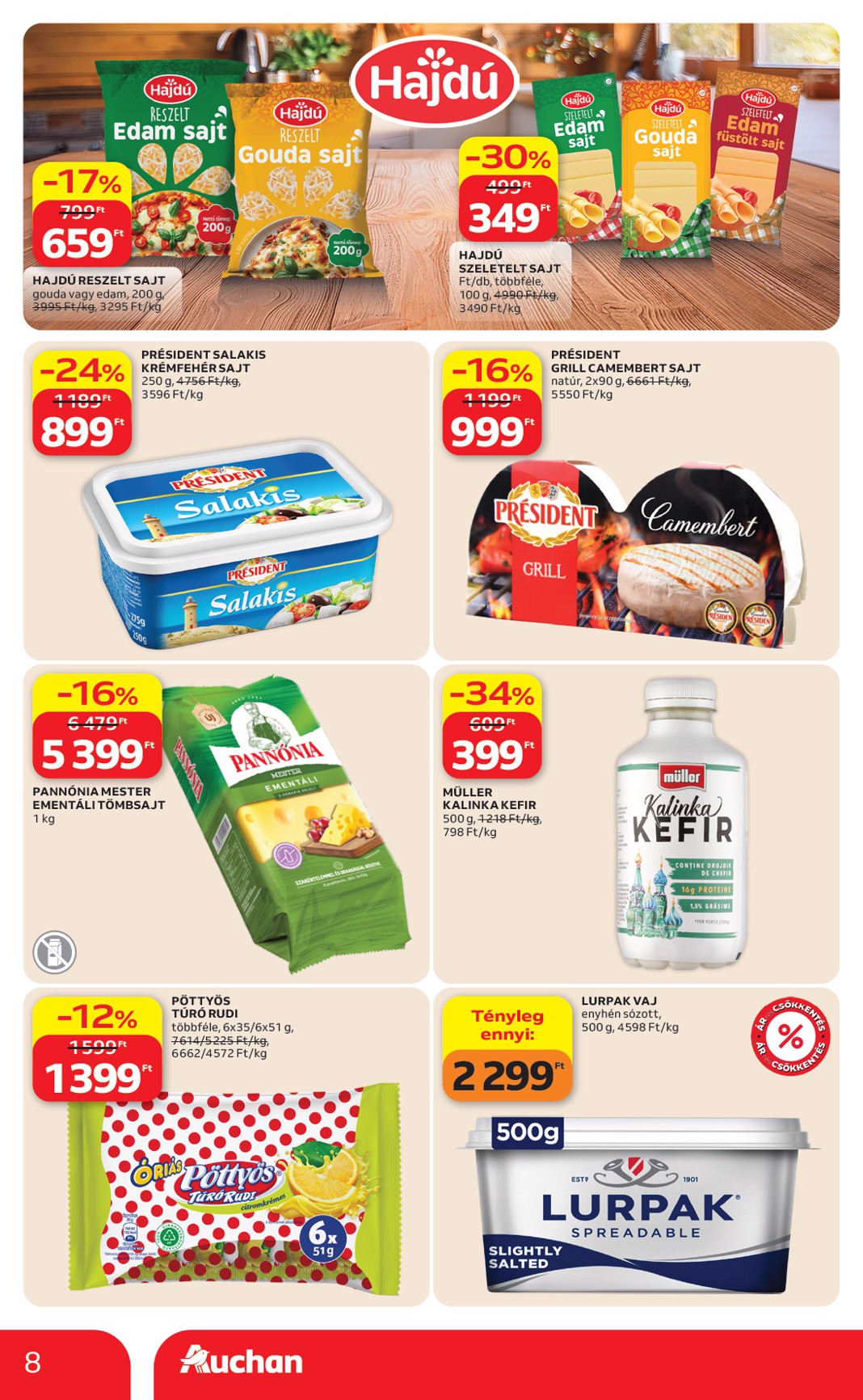 auchan - Aktuális Auchan hipermarket - Kedvenc Márkáink szórólap érvényes csütörtöktől 2026.04.09.-től szerdától 2026.04.22.-ig - page: 8