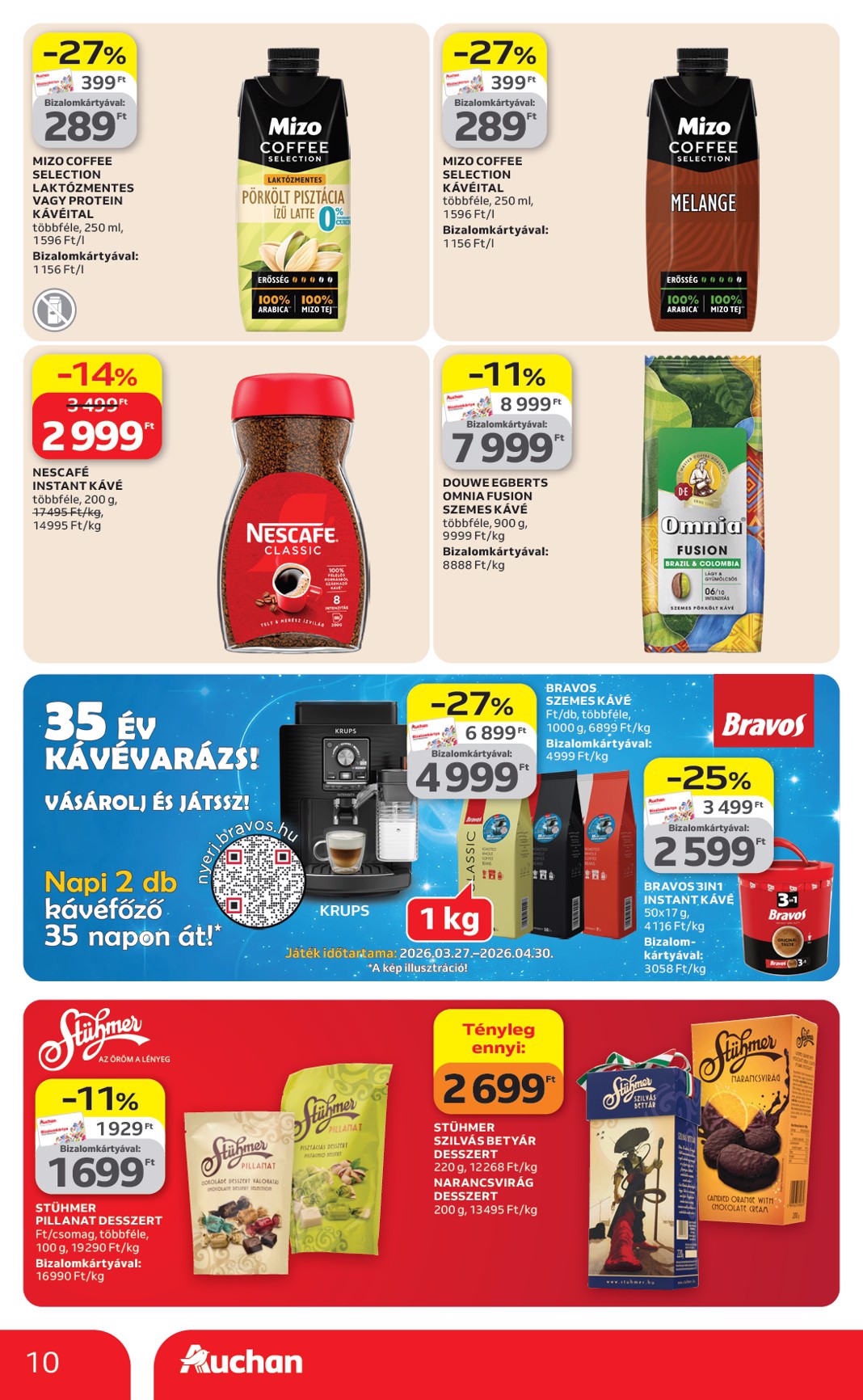 auchan - Aktuális Auchan hipermarket - Kedvenc Márkáink szórólap érvényes csütörtöktől 2026.04.09.-től szerdától 2026.04.22.-ig - page: 10