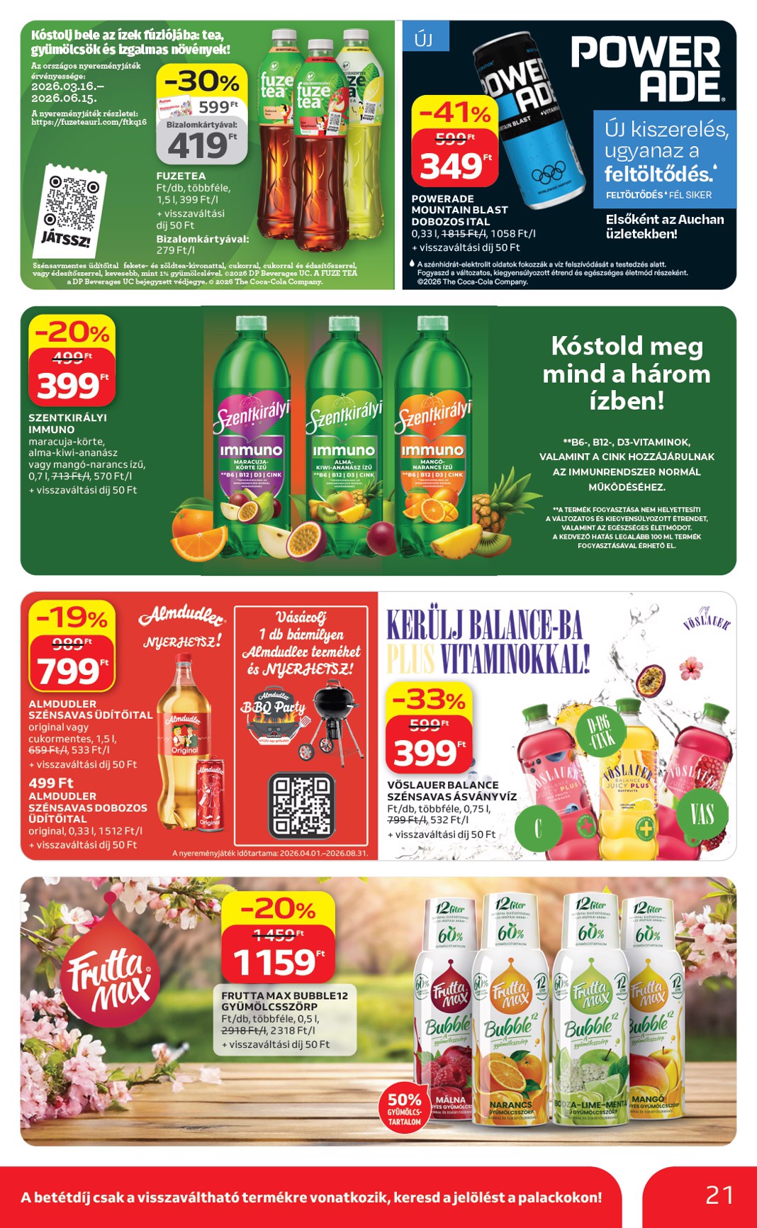 auchan - Aktuális Auchan hipermarket - Kedvenc Márkáink szórólap érvényes csütörtöktől 2026.04.09.-től szerdától 2026.04.22.-ig - page: 21