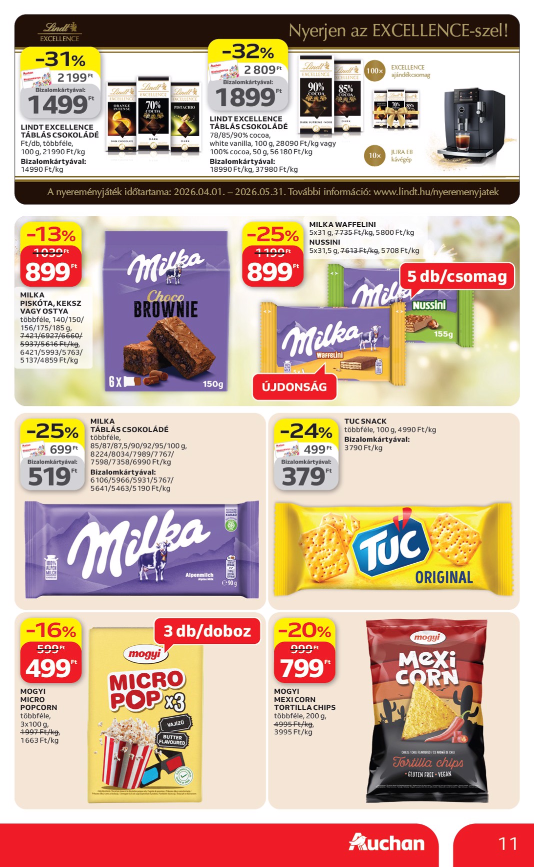 auchan - Aktuális Auchan hipermarket - Kedvenc Márkáink szórólap érvényes csütörtöktől 2026.04.09.-től szerdától 2026.04.22.-ig - page: 11