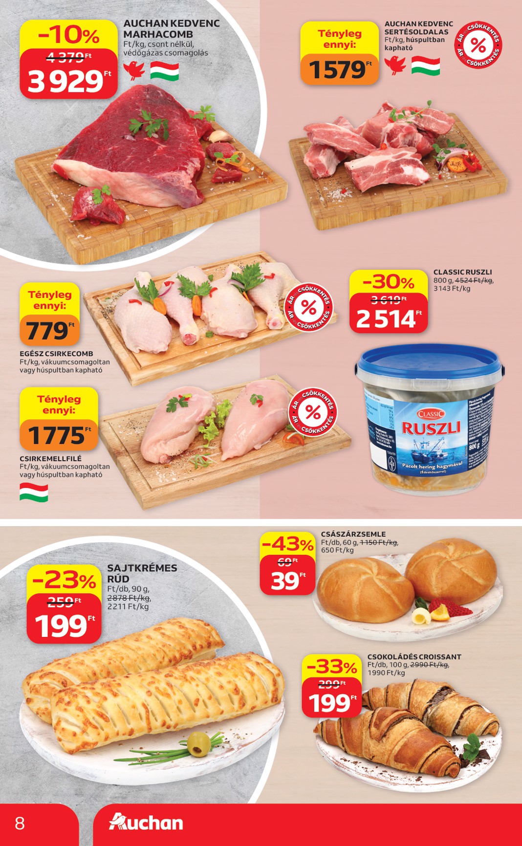 auchan - Aktuális Auchan szupermarket szórólap érvényes csütörtöktől 2026.04.09.-től szerdától 2026.04.15.-ig - page: 8