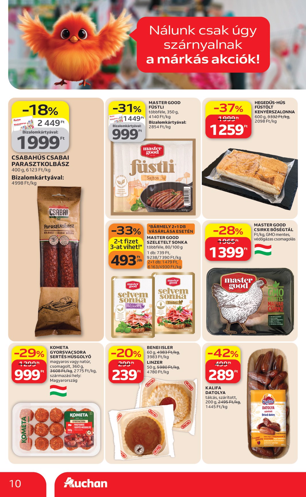 auchan - Aktuális Auchan szupermarket szórólap érvényes csütörtöktől 2026.04.09.-től szerdától 2026.04.15.-ig - page: 10