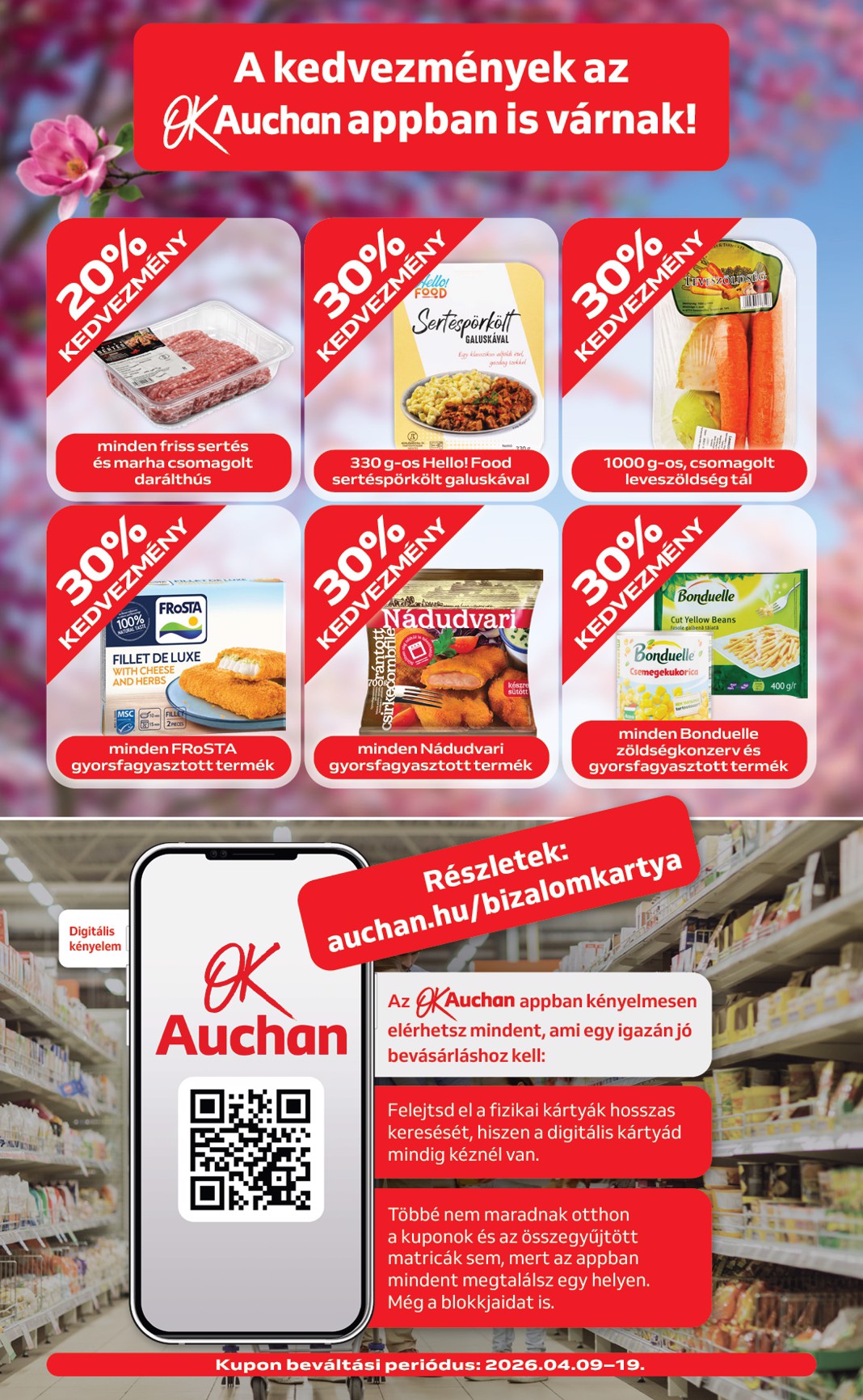 auchan - Aktuális Auchan szupermarket szórólap érvényes csütörtöktől 2026.04.09.-től szerdától 2026.04.15.-ig - page: 4