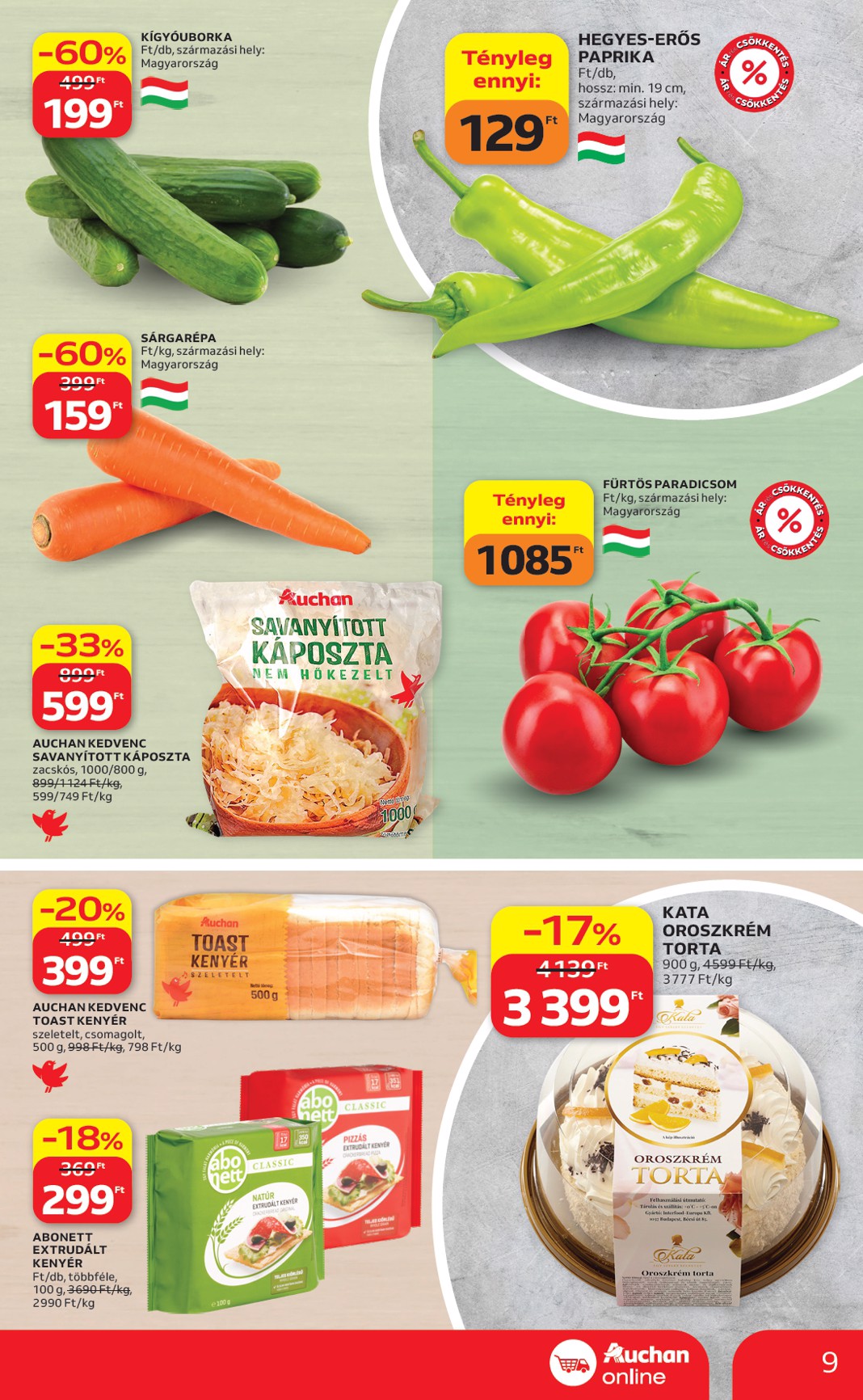 auchan - Aktuális Auchan szupermarket szórólap érvényes csütörtöktől 2026.04.09.-től szerdától 2026.04.15.-ig - page: 9