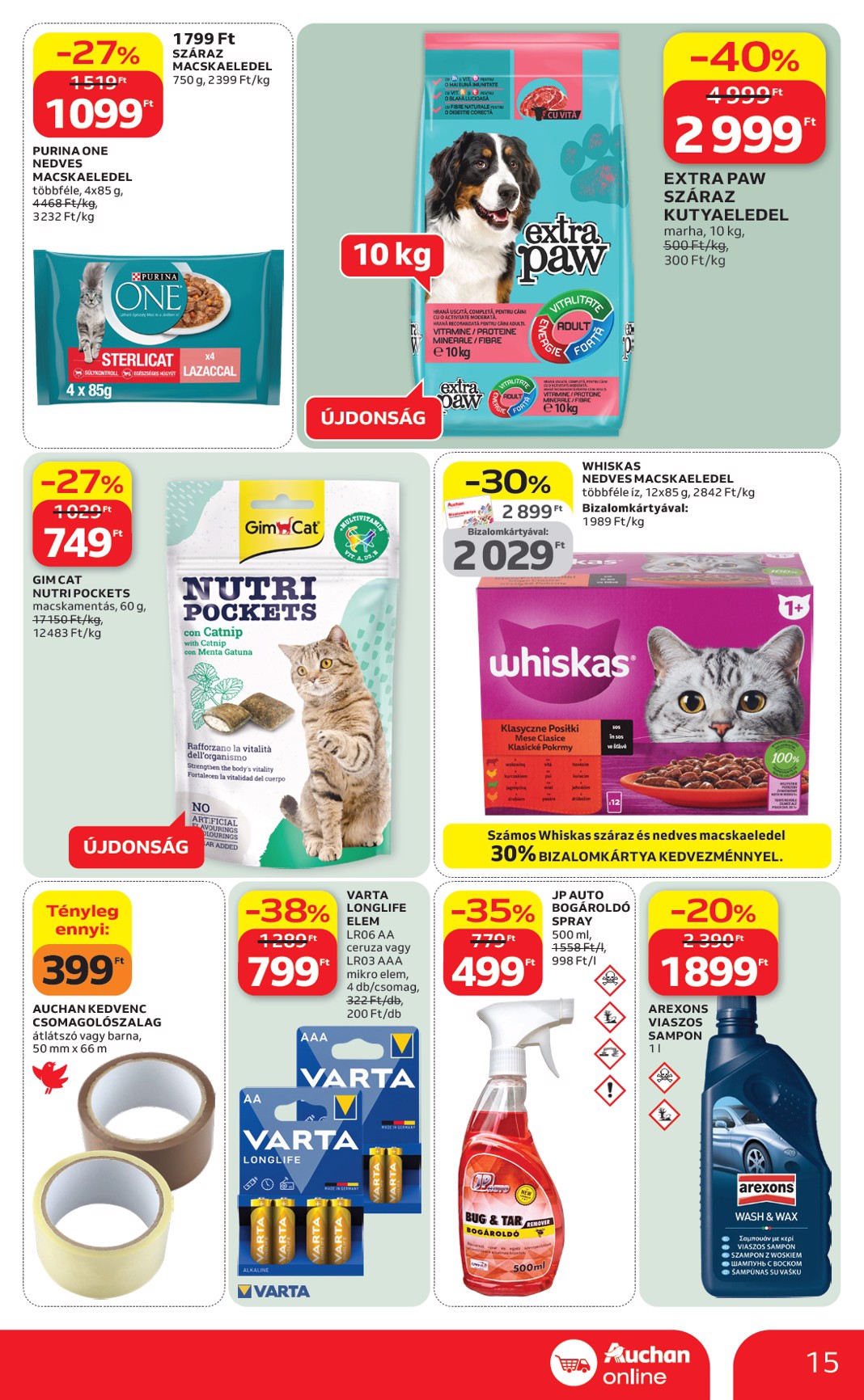 auchan - Aktuális Auchan szupermarket szórólap érvényes csütörtöktől 2026.04.09.-től szerdától 2026.04.15.-ig - page: 15