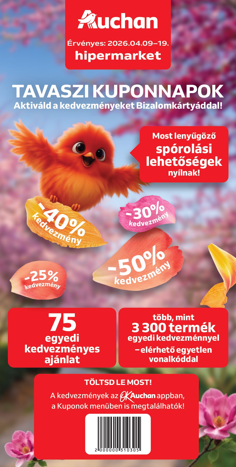 auchan - Aktuális Auchan hipermarket - Kuponfüzet szórólap érvényes csütörtöktől 2026.04.09.-től vasárnaptól 2026.04.19.-ig