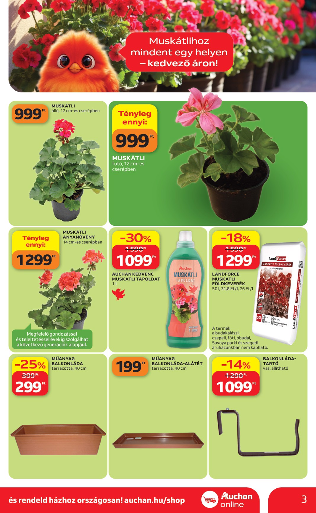 auchan - Aktuális Auchan - Kertészet és Szabadidő szórólap érvényes csütörtöktől 2026.04.16.-től csütörtöktől 2026.05.14.-ig - page: 3