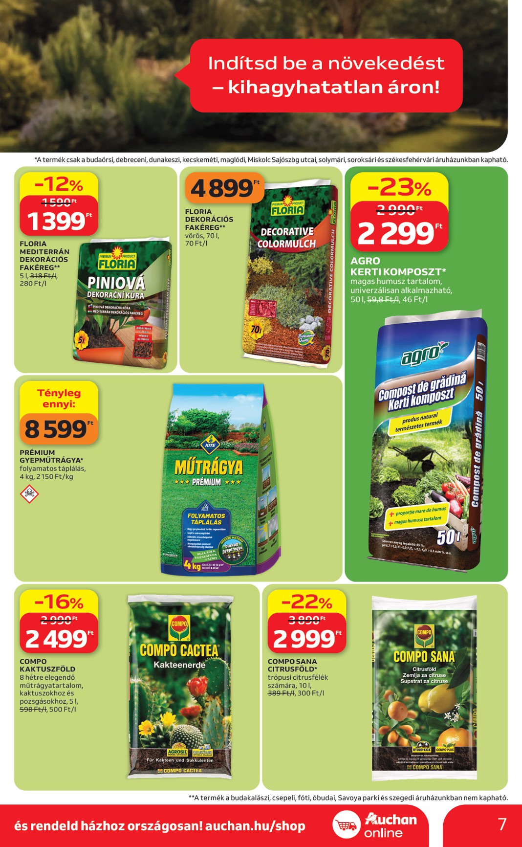 auchan - Aktuális Auchan - Kertészet és Szabadidő szórólap érvényes csütörtöktől 2026.04.16.-től csütörtöktől 2026.05.14.-ig - page: 7